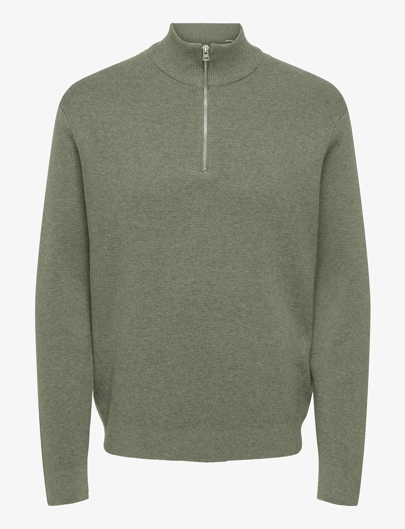 ONLY & SONS - ONSTING LIFE REG HALF ZIP KNIT NOOS - pullover mit halbem reißverschluss - castor gray - 1