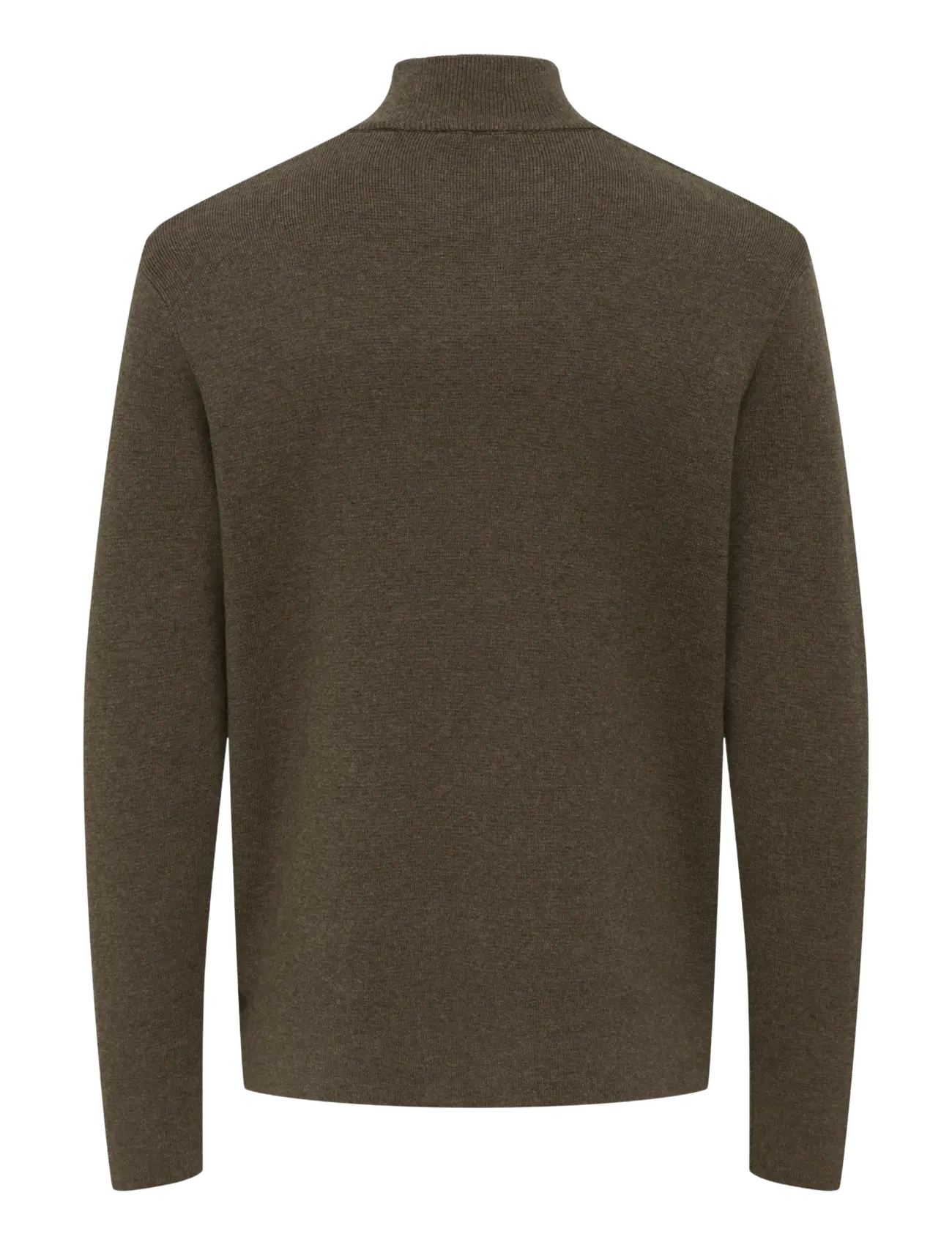 ONLY & SONS - ONSTING LIFE REG HALF ZIP KNIT NOOS - pullover mit halbem reißverschluss - coffee bean - 2