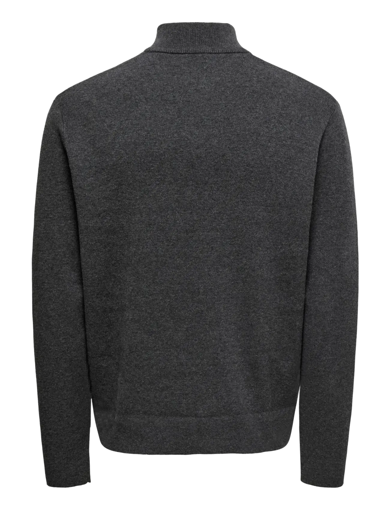 ONLY & SONS - ONSTING LIFE REG HALF ZIP KNIT NOOS - half zip-tröjor - dark grey melange - 2