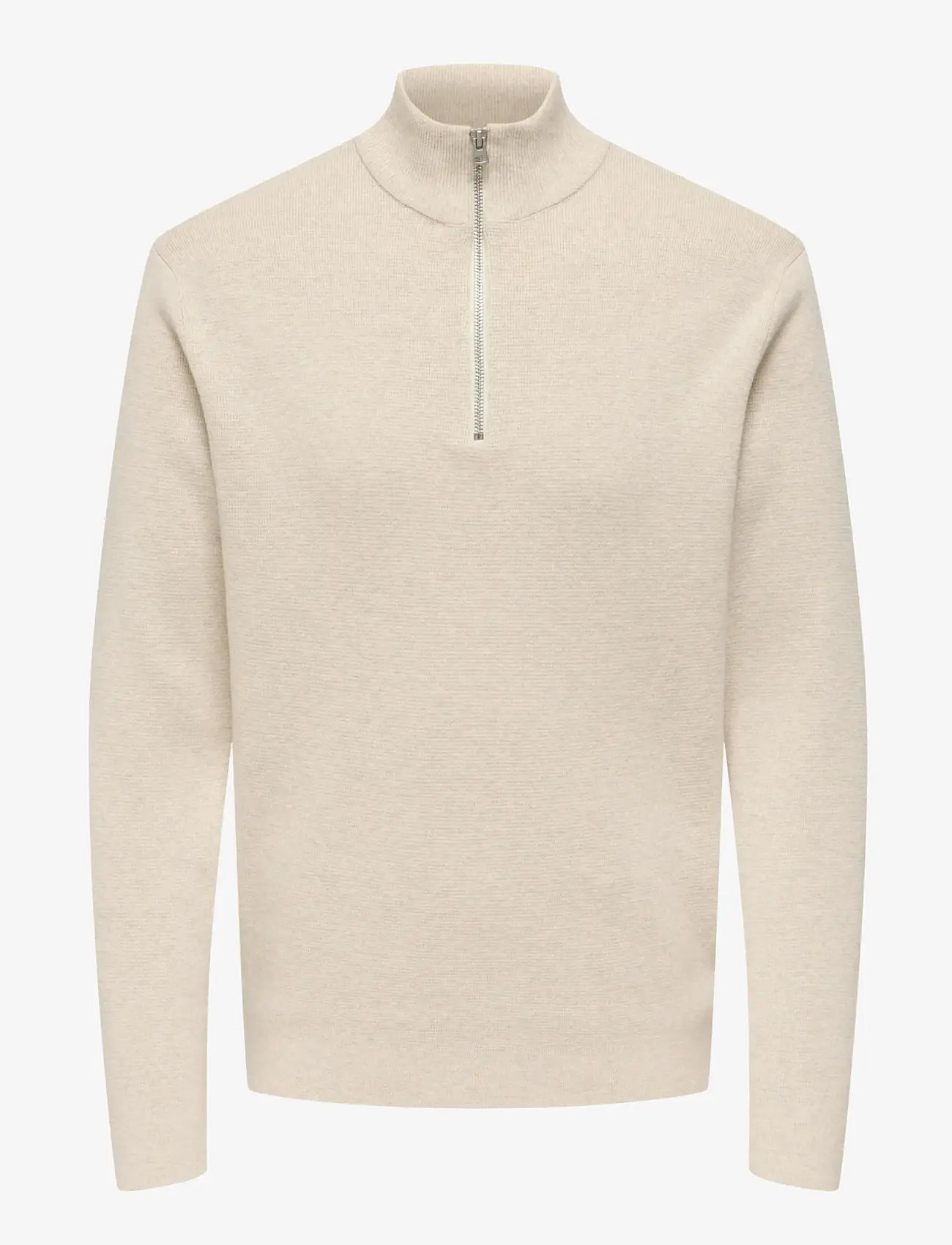 ONLY & SONS - ONSTING LIFE REG HALF ZIP KNIT NOOS - halfzip strik - gardenia - 0