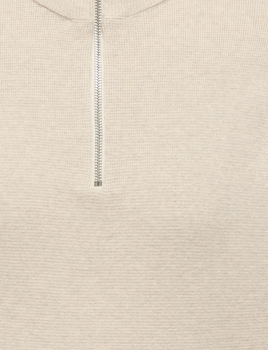 ONLY & SONS - ONSTING LIFE REG HALF ZIP KNIT NOOS - half zip-tröjor - gardenia - 2