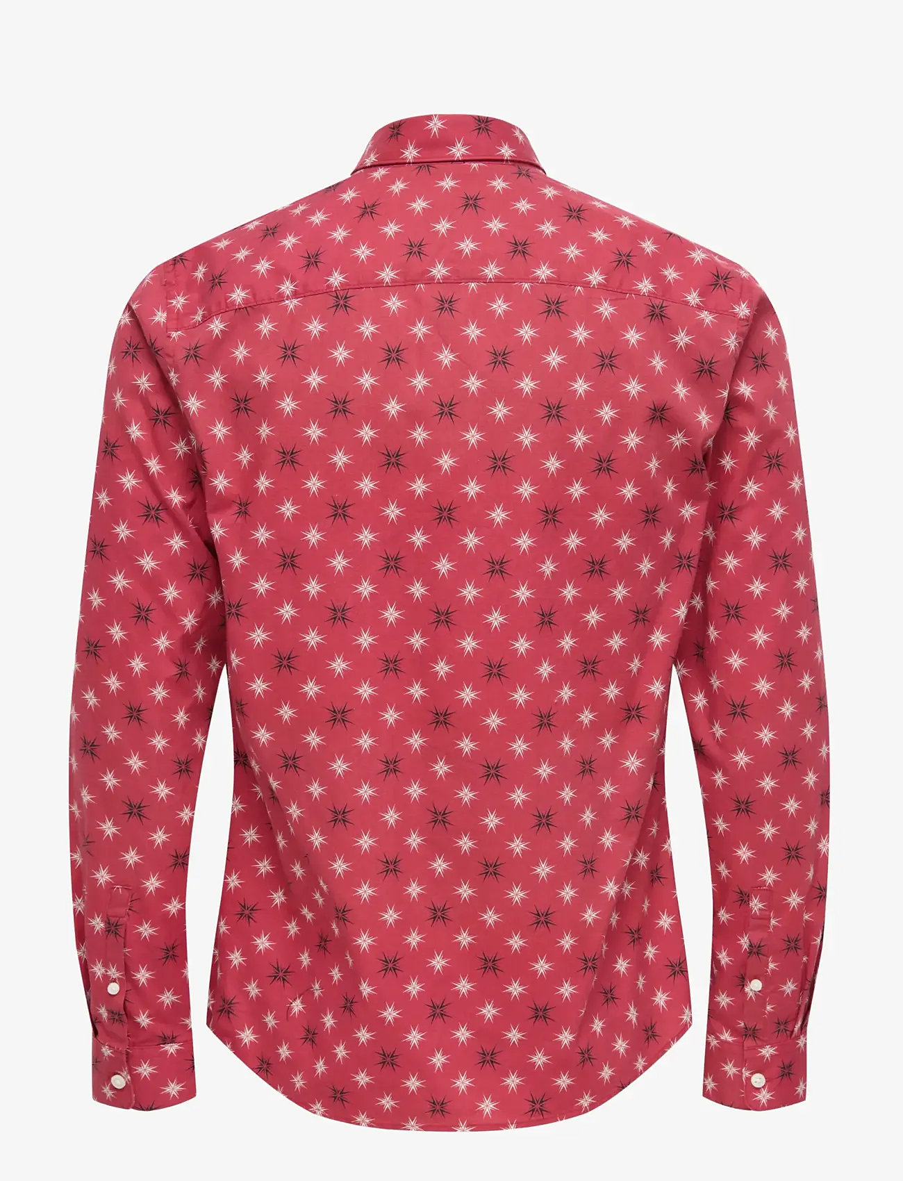 ONLY & SONS - ONSELF XMAS AOP SLIM POPLIN LS SHIRT - mönstrade skjortor - karanda red - 2