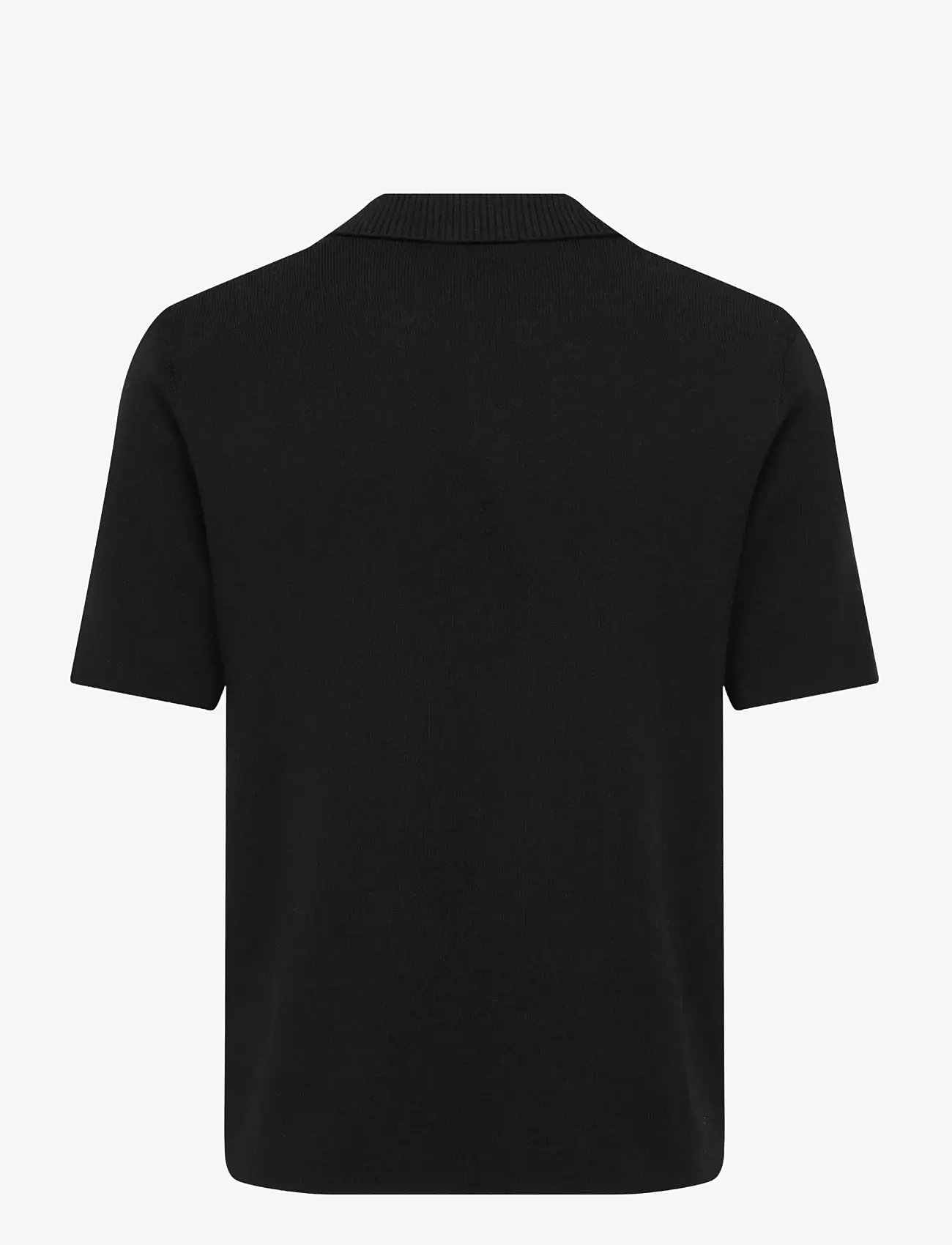 ONLY & SONS - ONSTRAVIS REG 12 SS MEL KNIT NOOS - polostrik - black - 2