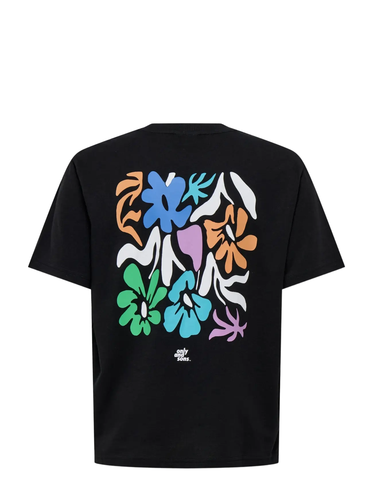ONLY & SONS - OSJFRED LAURENT FLOW. RLX SS JRS NOOS - kortærmede t-shirts - black - 2