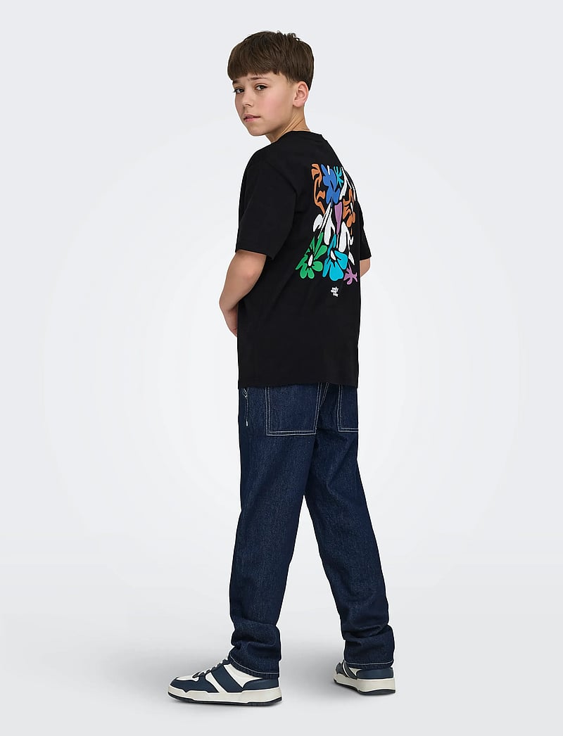 ONLY & SONS - OSJFRED LAURENT FLOW. RLX SS JRS NOOS - short-sleeved t-shirts - black - 3