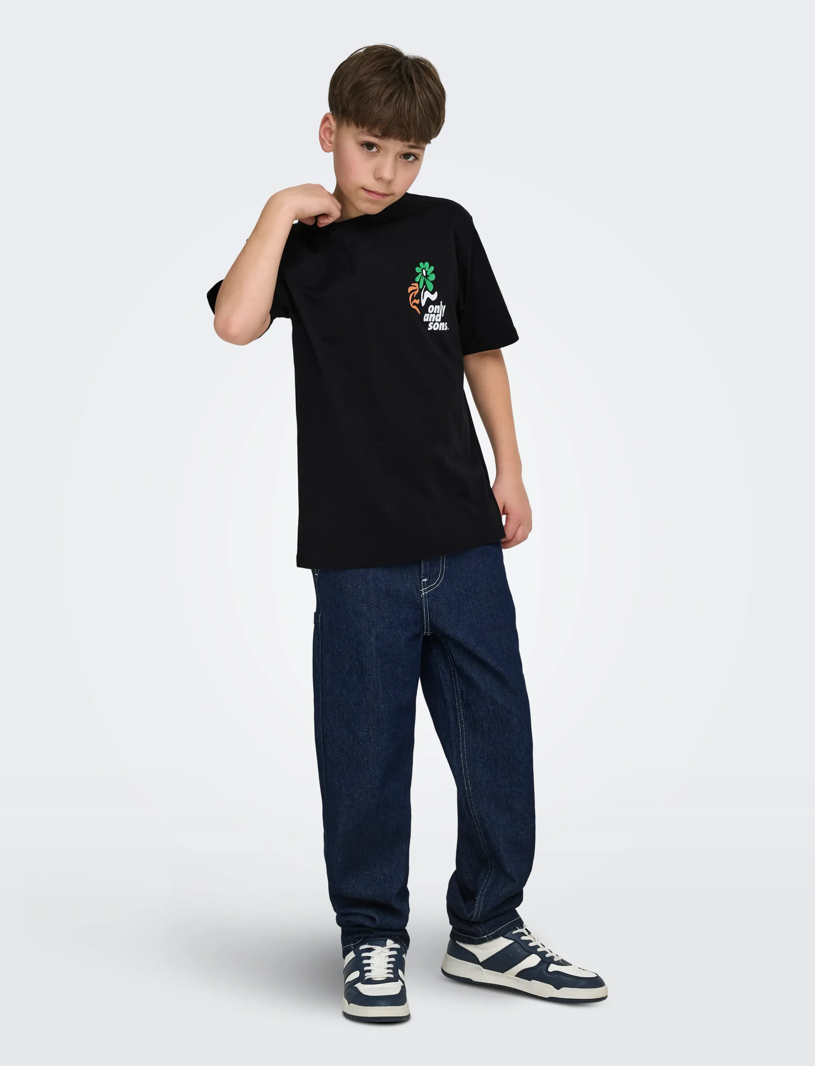 ONLY & SONS - OSJFRED LAURENT FLOW.  RLX SS JRS NOOS - kortærmede t-shirts - black - 5