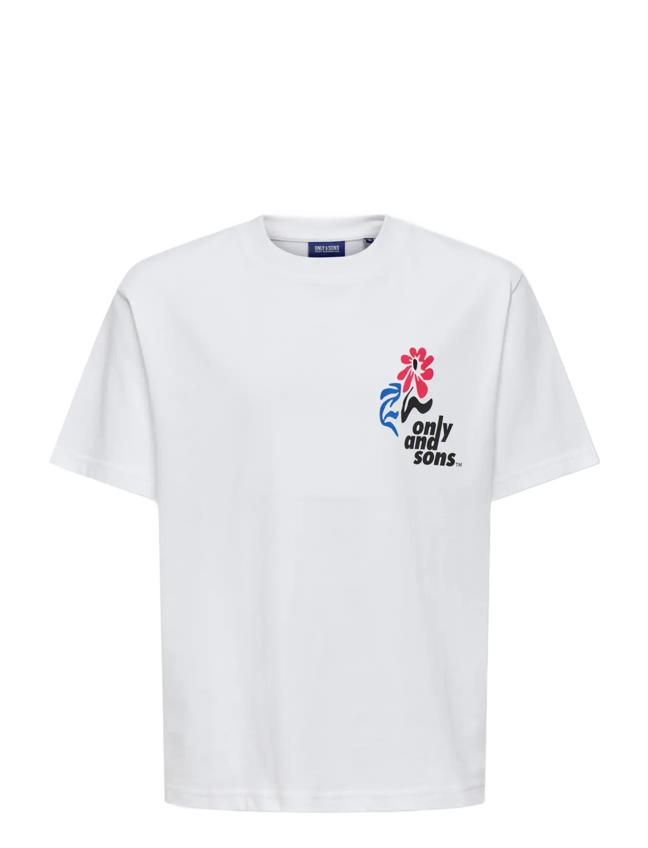 ONLY & SONS - OSJFRED LAURENT FLOW. RLX SS JRS NOOS - kortärmade t-shirts - bright white - 1