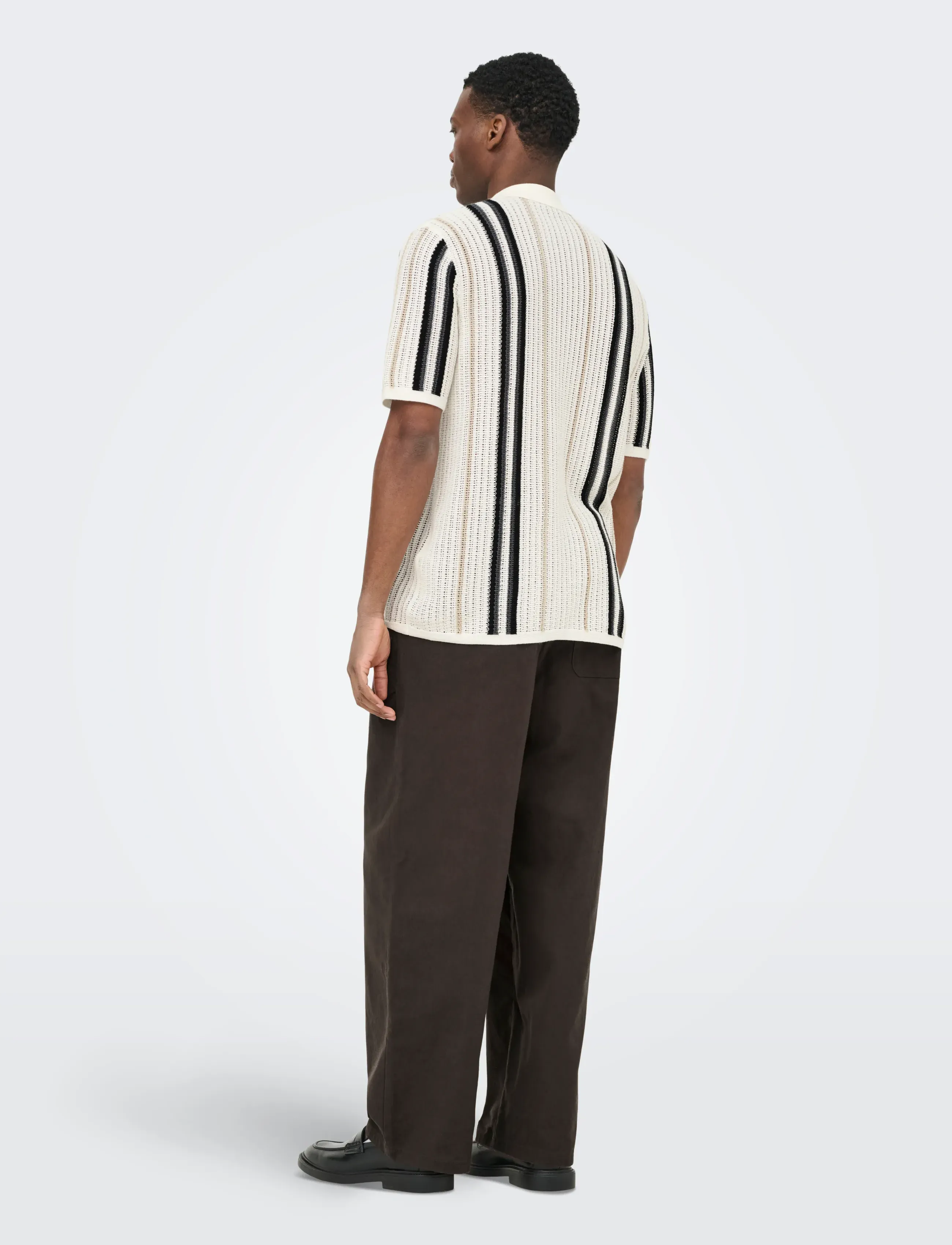 ONLY & SONS - ONSLEON REG SS SHIRT KNIT - knitted polos - cloud dancer - 3