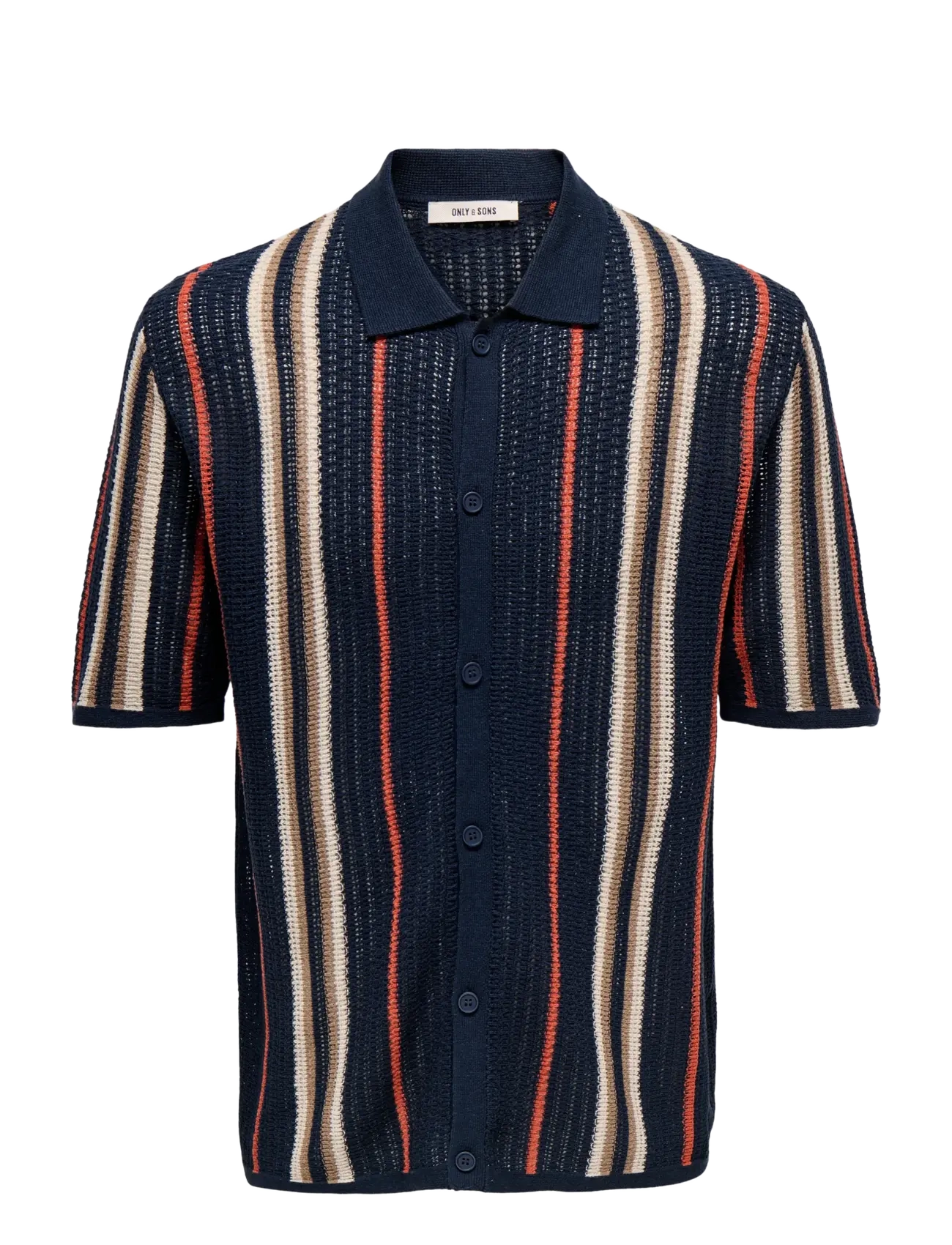 ONLY & SONS Onsleon Reg Ss Shirt Knit Navy - XS - Herren