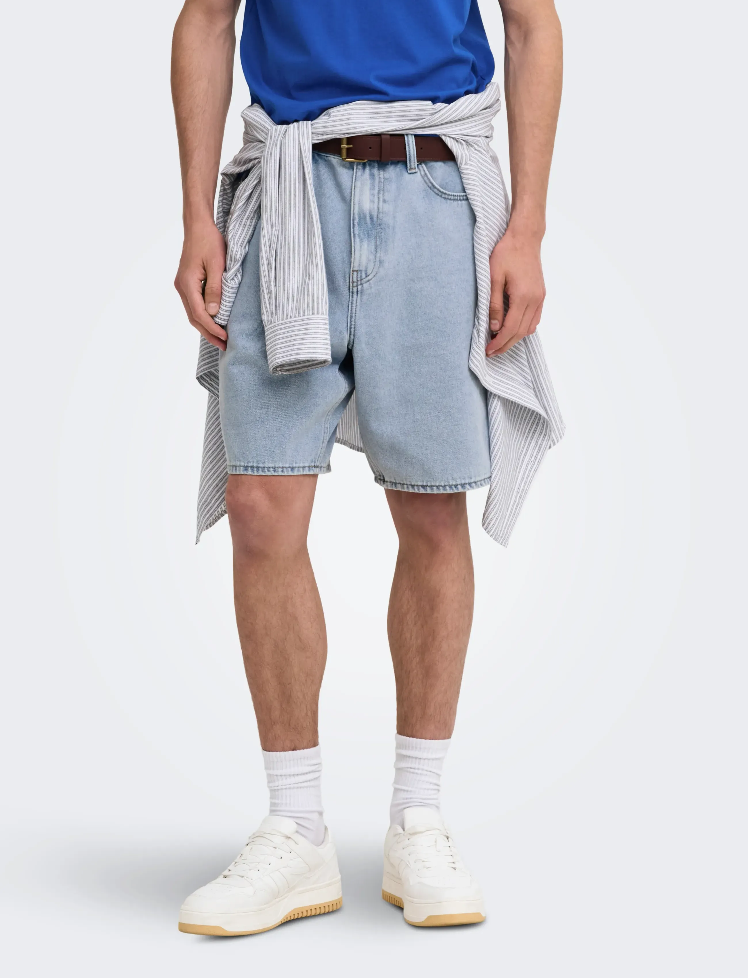ONLY & SONS Onsfade Pim Dnm Shorts Box, XS, Blue, Shorts > Denim Shorts, Herre