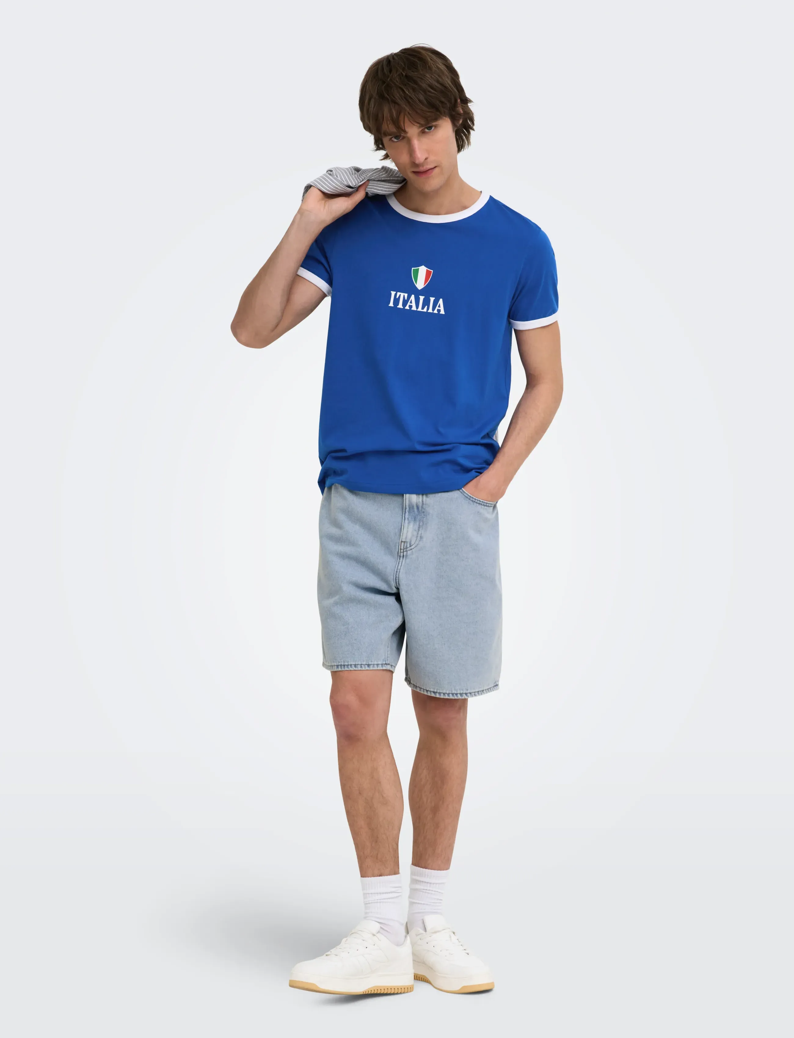 ONLY & SONS - ONSFADE PIM DNM SHORTS BOX - jorts - light blue denim - 4