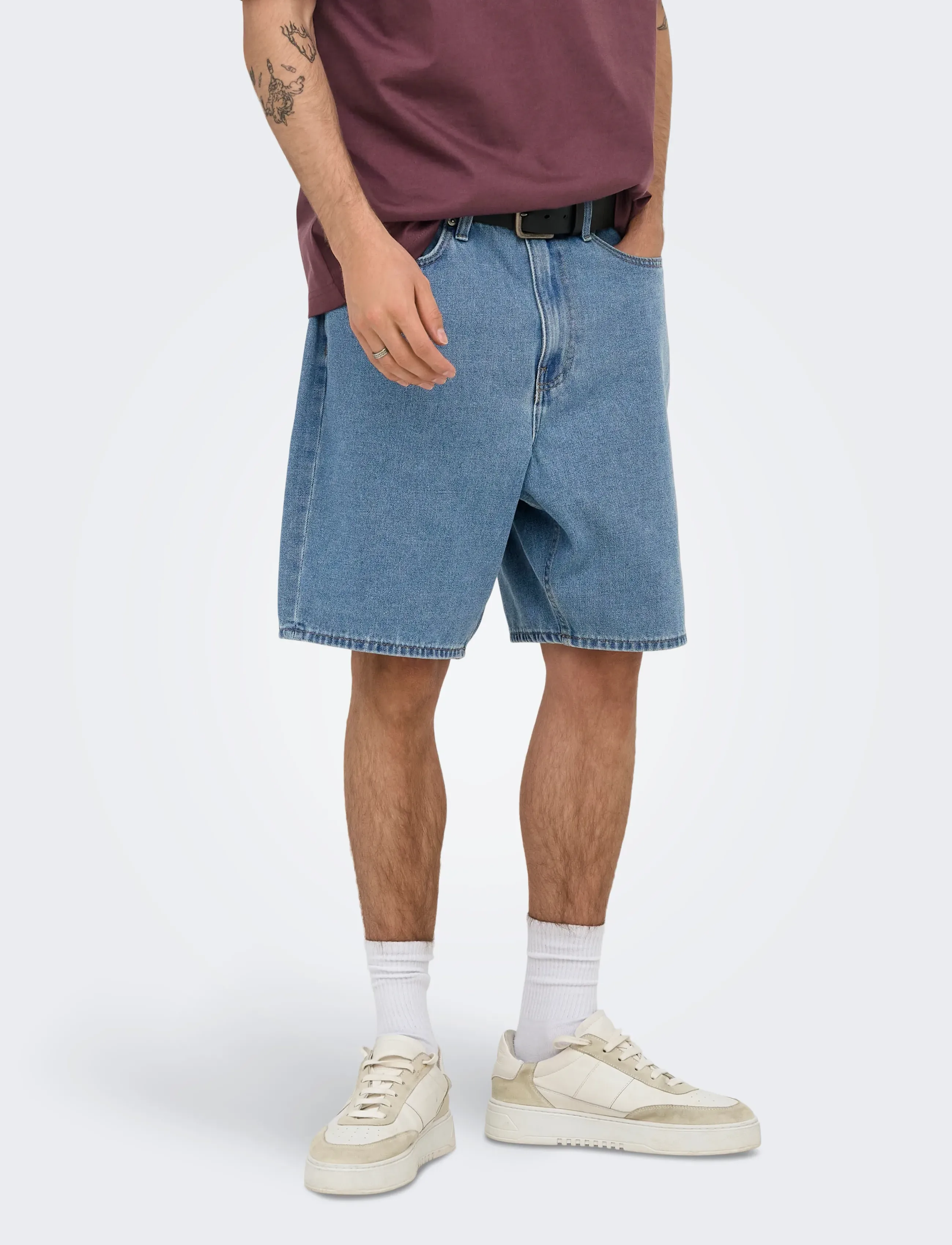 ONLY & SONS Onsfade Pim Dnm Shorts Box, Mænd, Denim Shorts, Blå, Str: XL