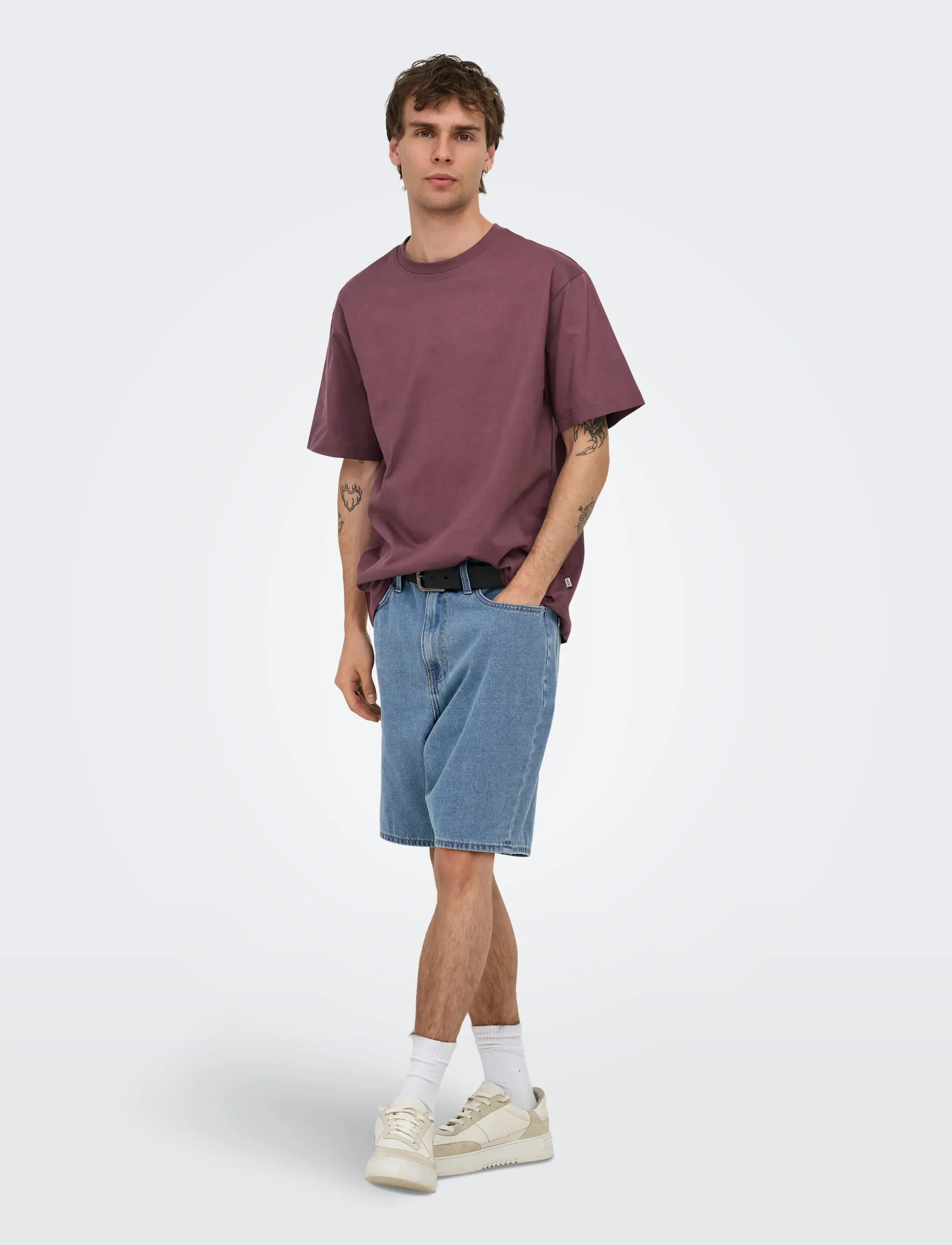 ONLY & SONS - ONSFADE PIM DNM SHORTS BOX - jorty - light medium blue denim - 4