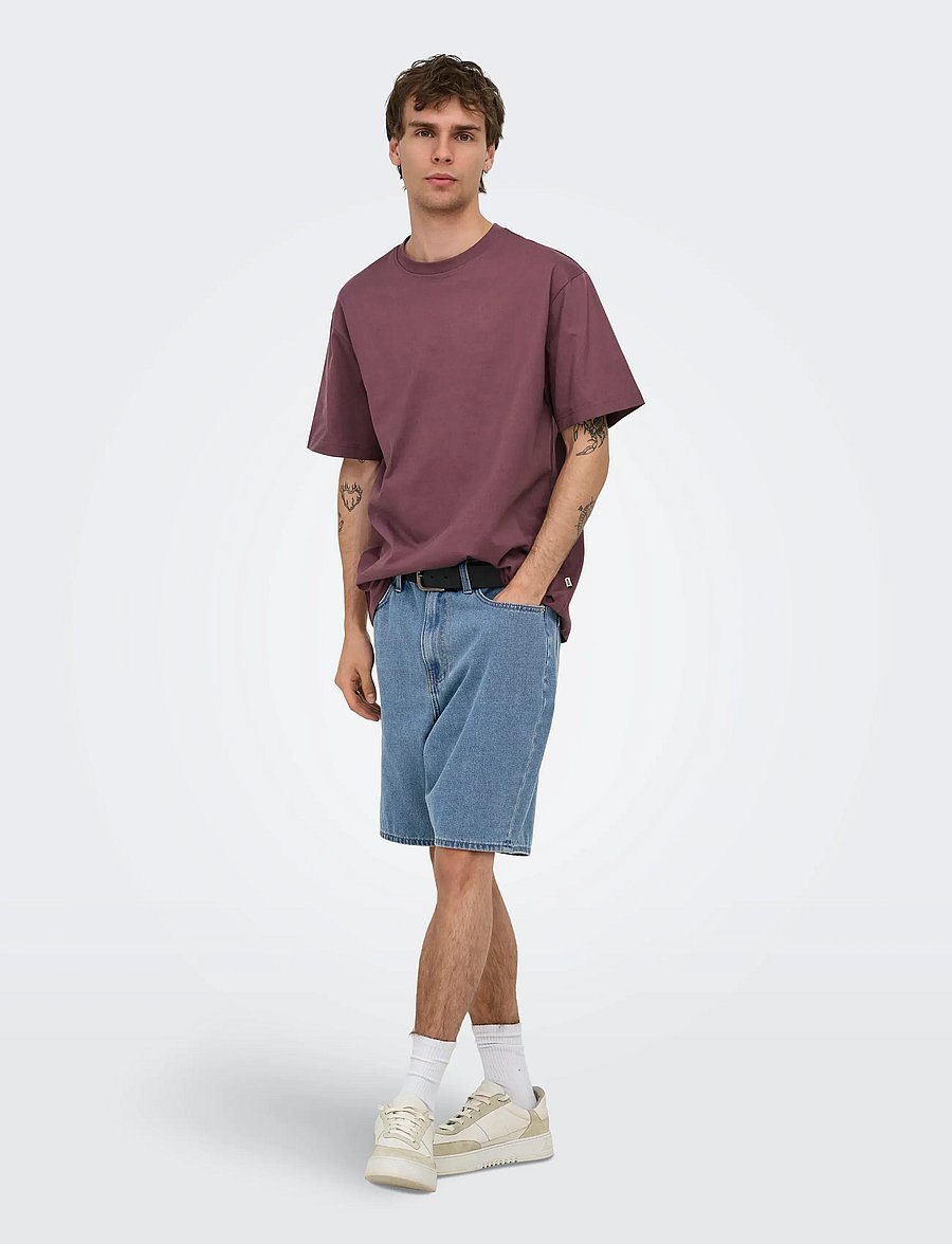 ONLY & SONS - ONSFADE PIM DNM SHORTS BOX - jorty - light medium blue denim - 4