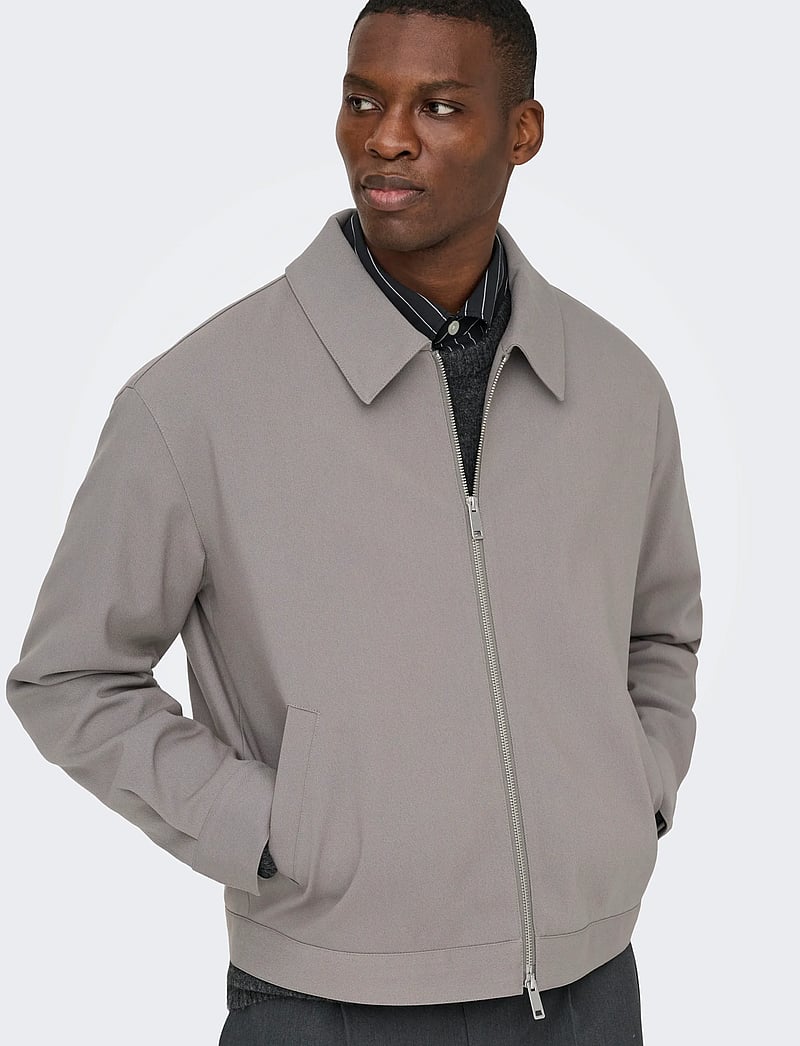 ONLY & SONS - ONSLEO LIFE JACKET OTW - frühlingsjacken - charcoal gray - 5