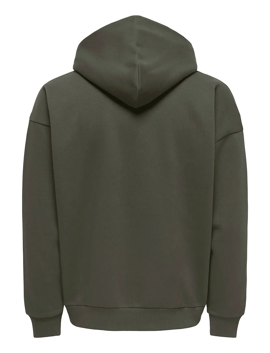 ONLY & SONS - ONSCERES OVZ LS HOODIE SWEAT NOOS - hoodies - beluga - 2