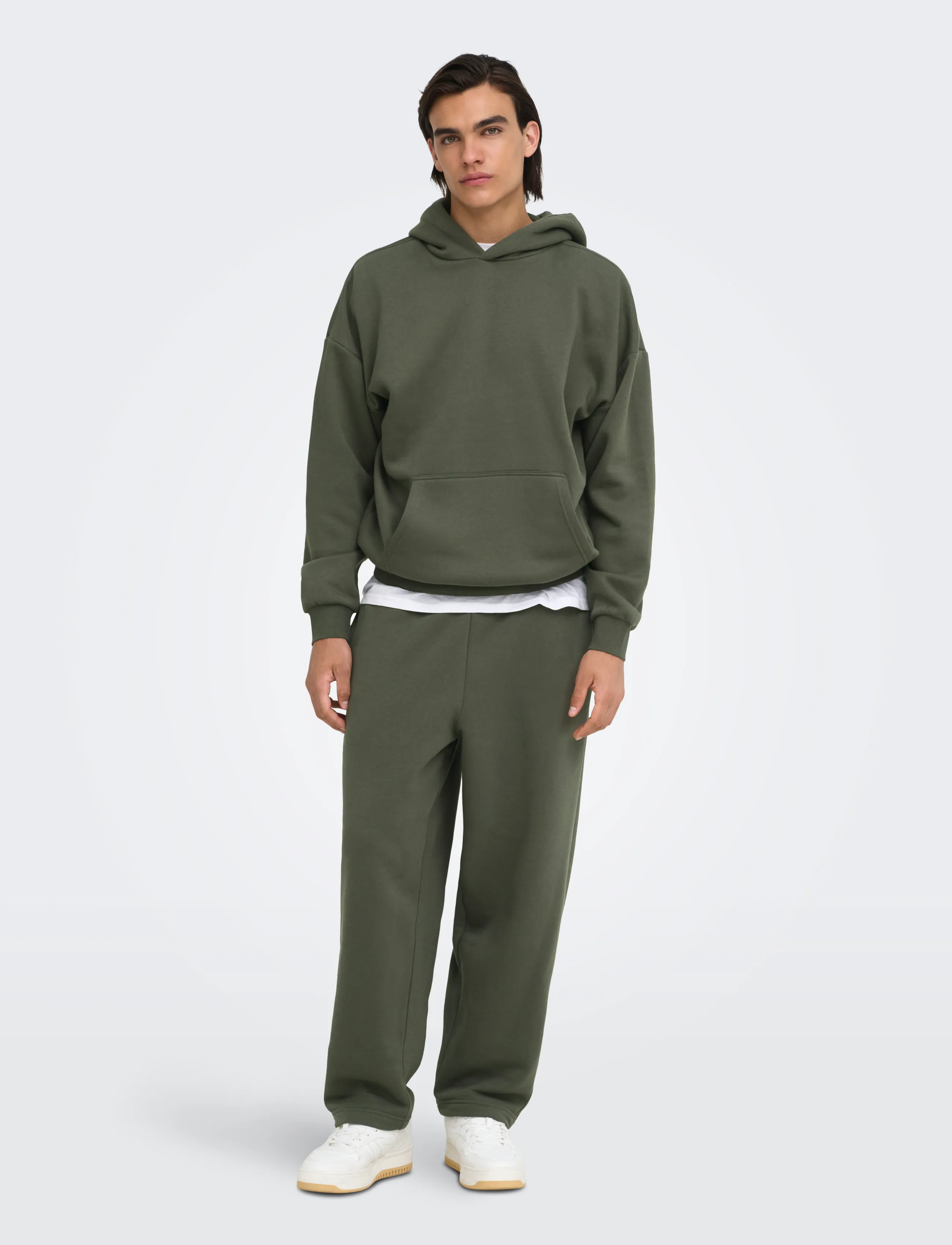 ONLY & SONS - ONSCERES OVZ LS HOODIE  SWEAT NOOS - kapuzenpullover - beluga - 4