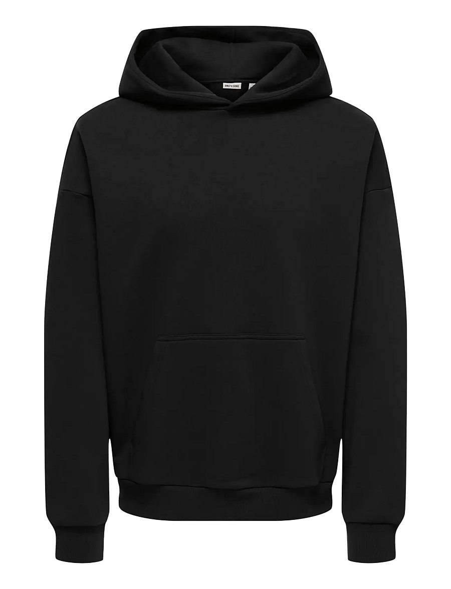 ONLY & SONS - ONSCERES OVZ LS HOODIE SWEAT NOOS - kapuzenpullover - black - 1