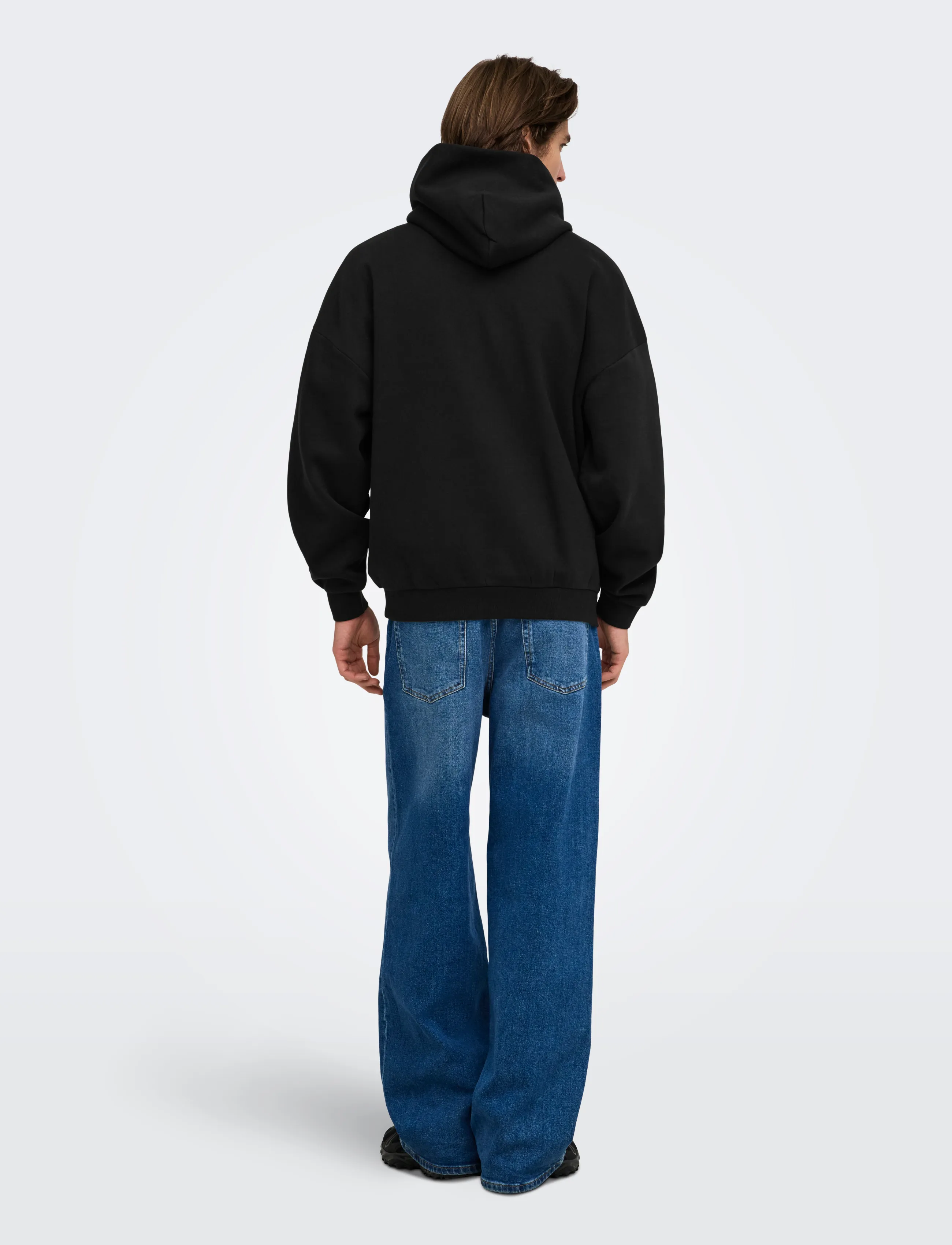 ONLY & SONS - ONSCERES OVZ LS HOODIE  SWEAT NOOS - hættetrøjer - black - 3