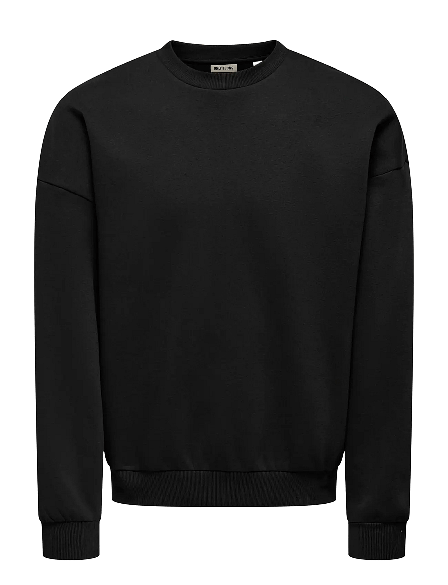 ONLY & SONS - ONSCERES OVZ LS CREW SWEAT NOOS - black - 1