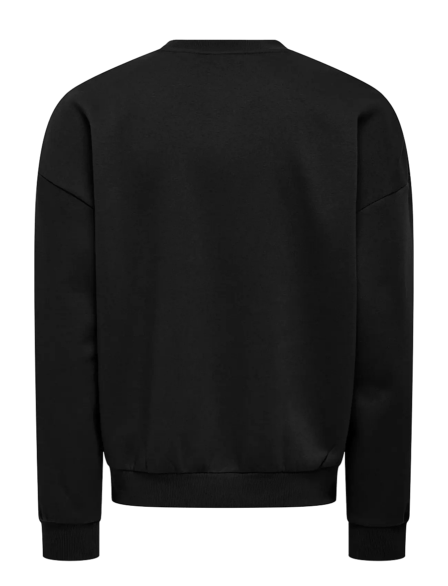 ONLY & SONS - ONSCERES OVZ LS CREW SWEAT NOOS - black - 2