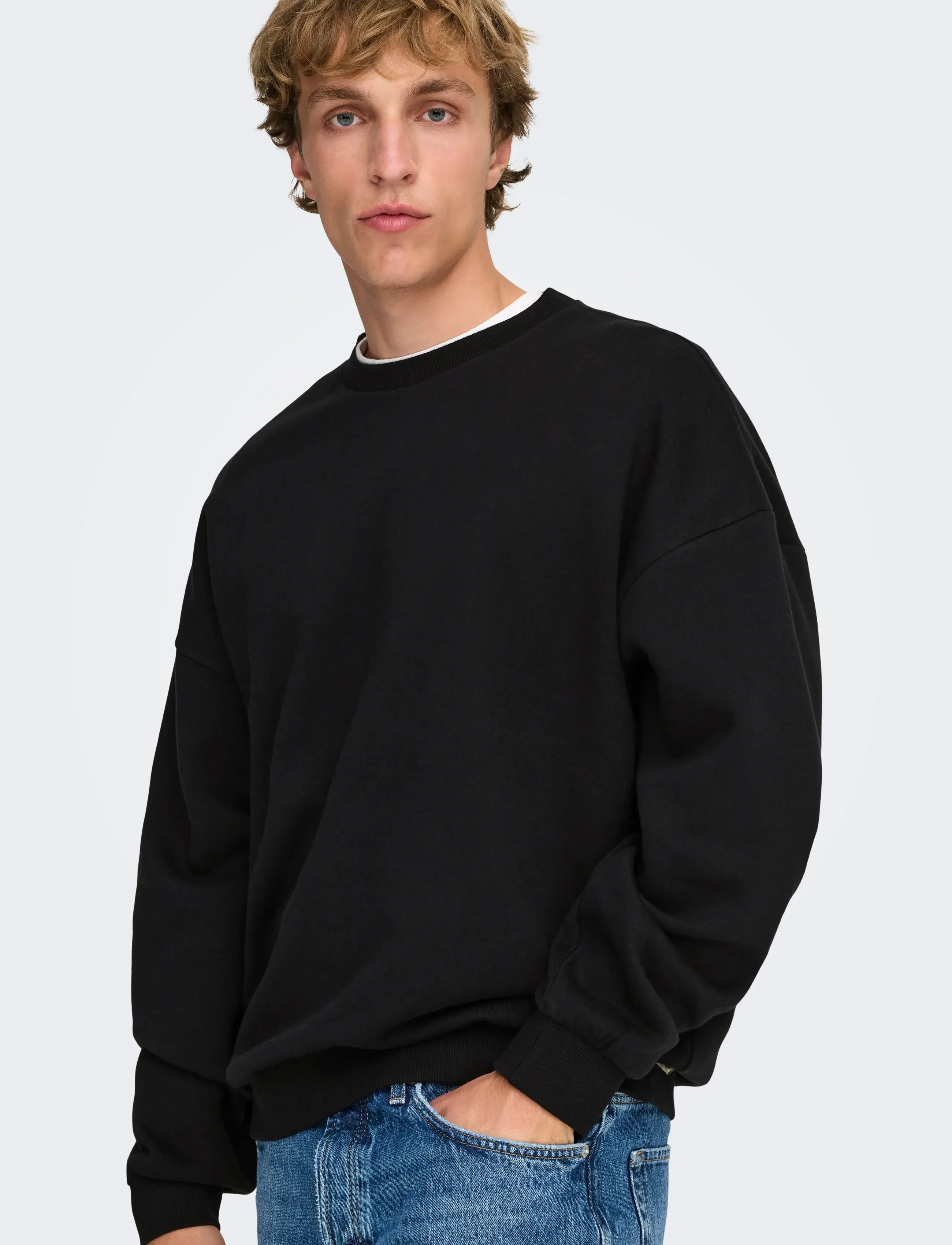 ONLY & SONS Onsceres Ovz Ls Crew Sweat Noos sweatshirts herr – bild 6