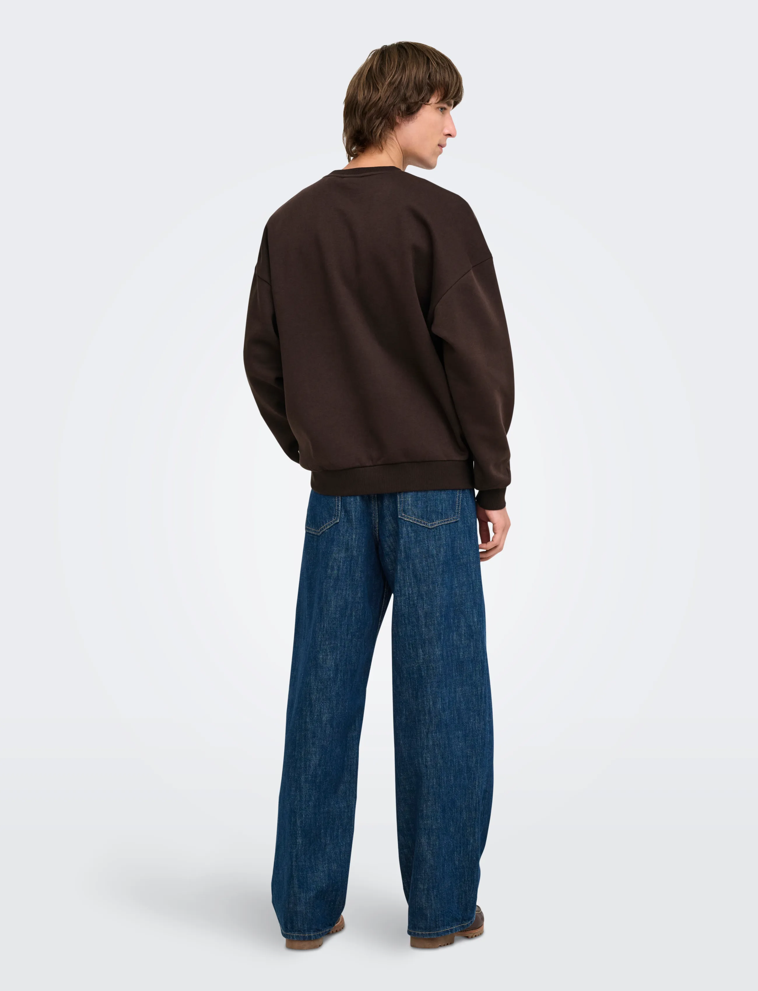 ONLY & SONS - ONSCERES OVZ LS CREW SWEAT NOOS - sweatshirts - coffee bean - 3