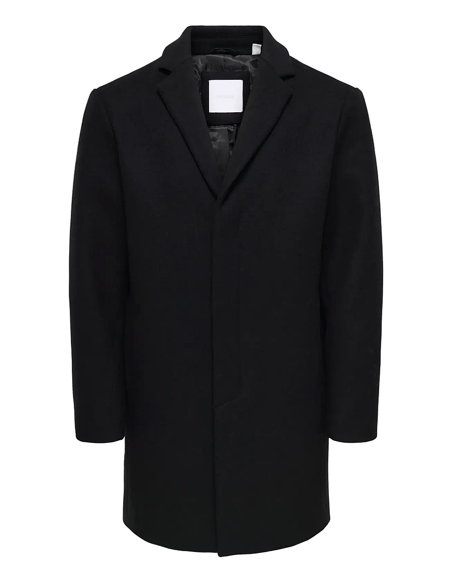 ONLY & SONS - ONSARON WOOL COAT OTW NOOS - black - 1