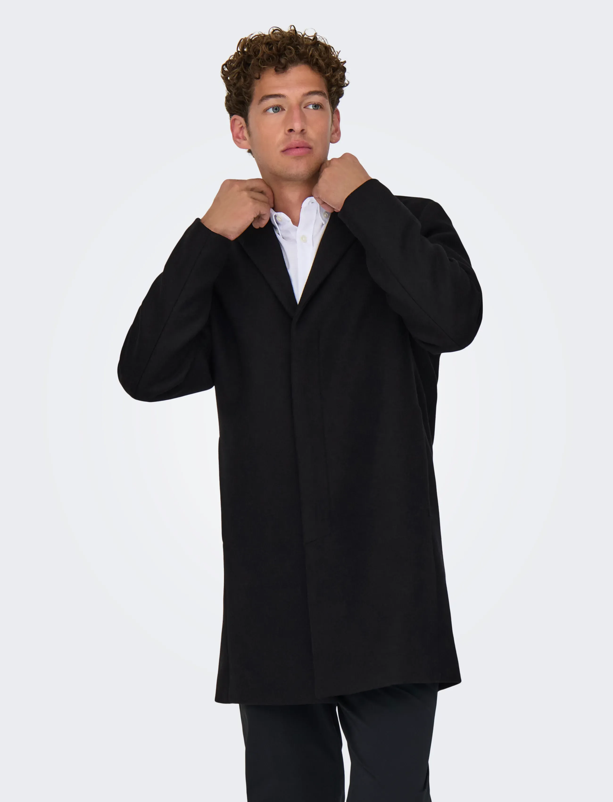 ONLY & SONS ONSARON WOOL COAT OTW NOOS - Mäntel - BLACK / black