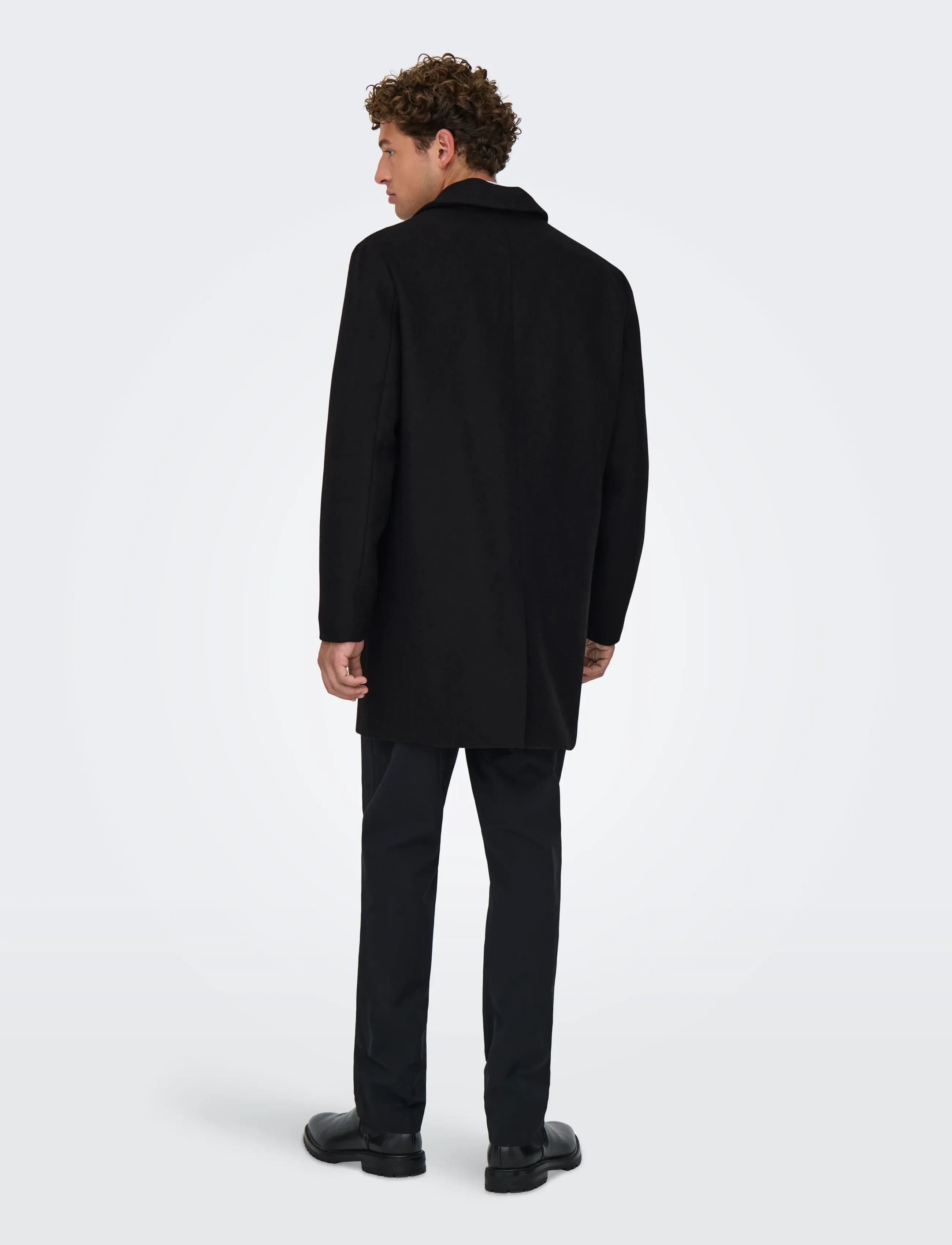 ONLY & SONS - ONSARON WOOL COAT OTW NOOS - black - 3
