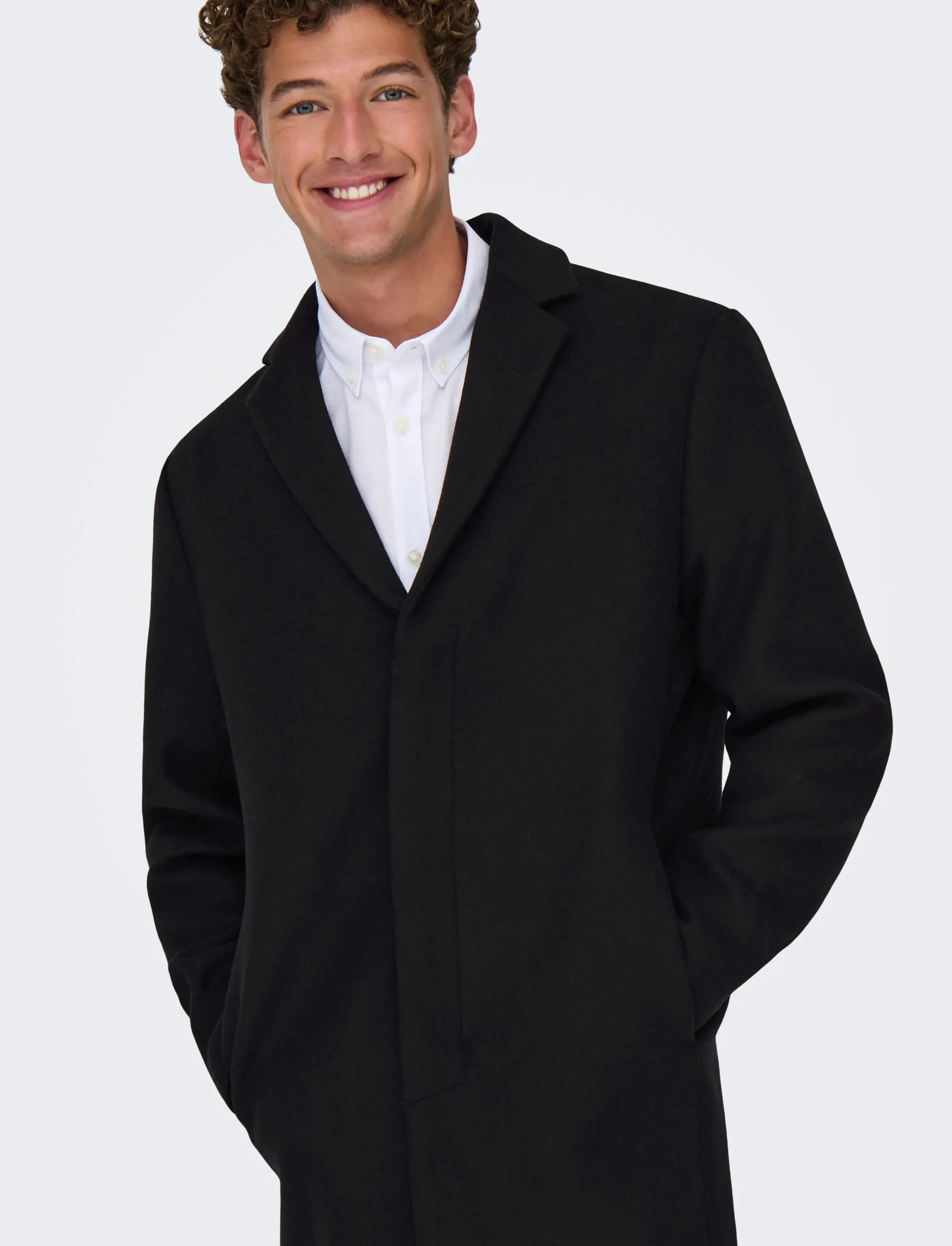ONLY & SONS - ONSARON WOOL COAT OTW NOOS - black - 5