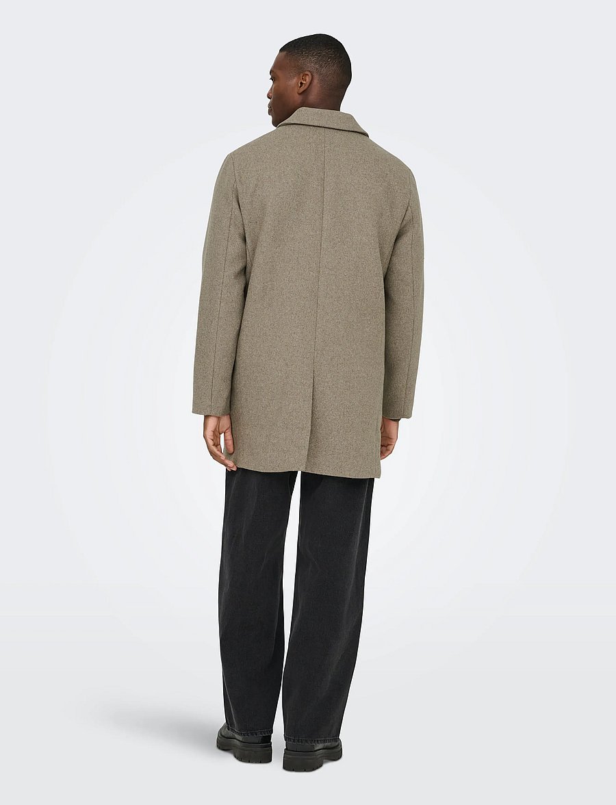 ONLY & SONS - ONSARON WOOL COAT OTW NOOS - wool coats - greige - 3