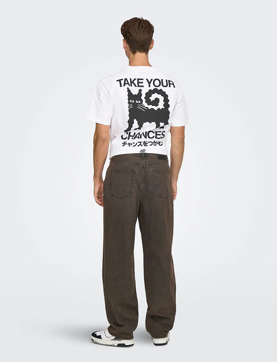 ONLY & SONS - ONSFADE LOOSE BROWN 6813 TAI DNM - brown stone - 3