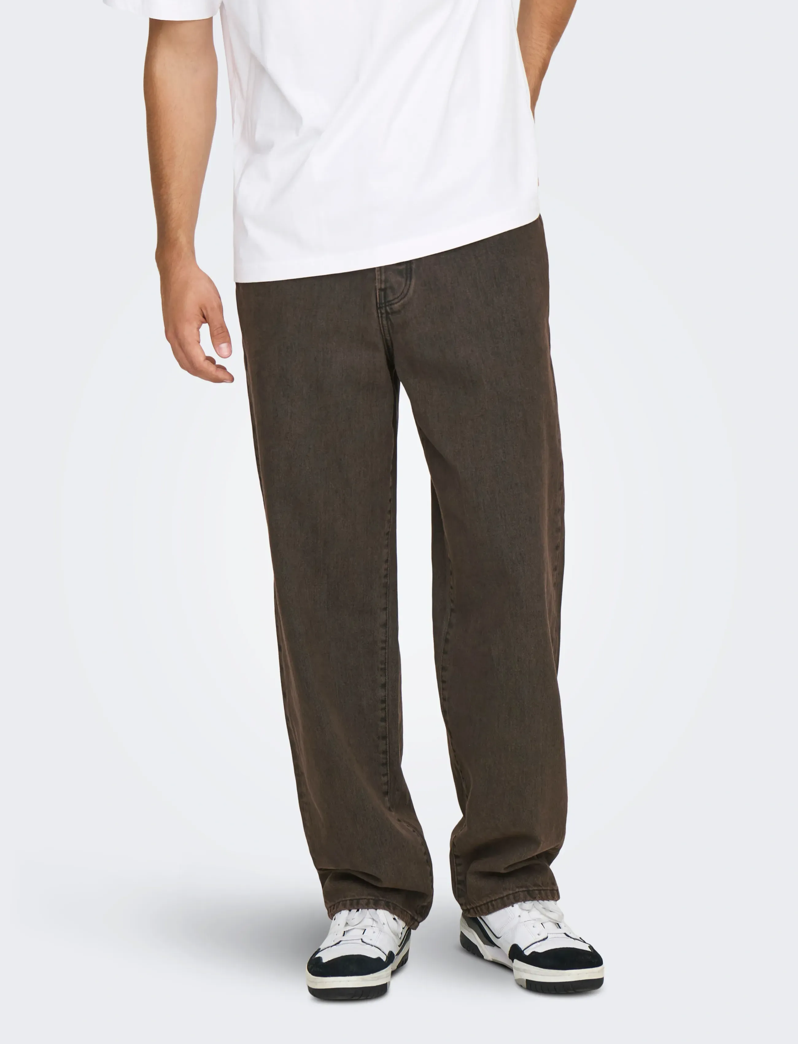 ONLY & SONS - ONSFADE LOOSE BROWN 6813 TAI DNM - brown stone - 5