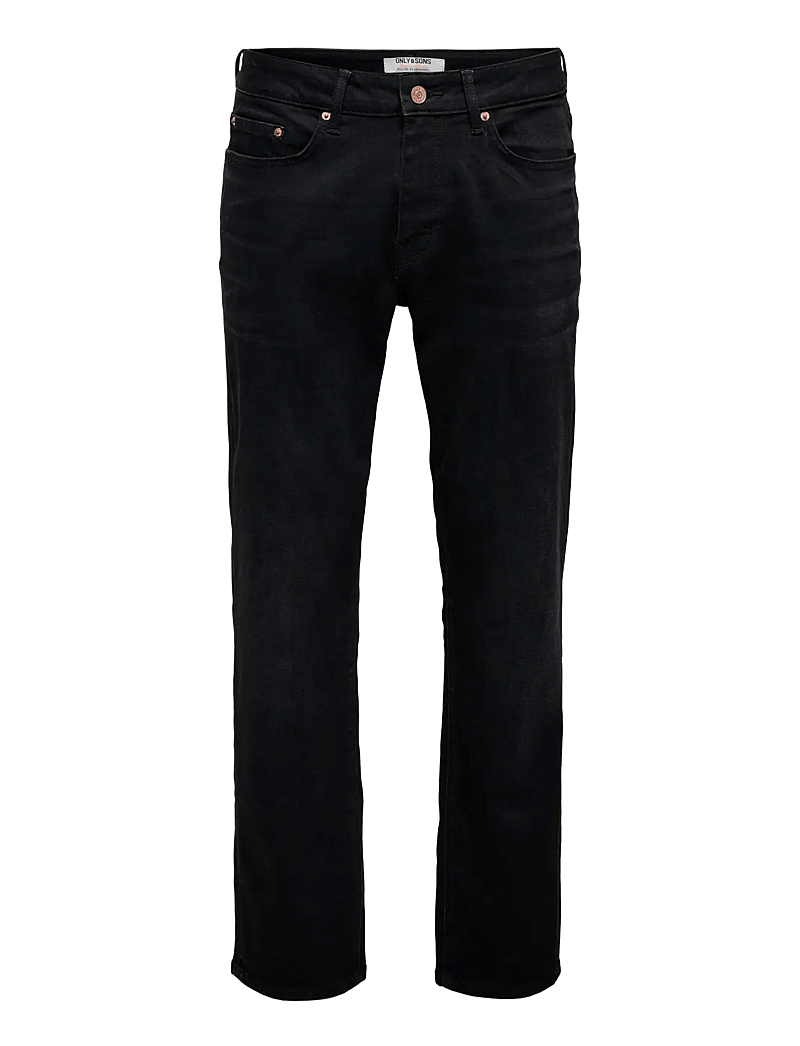 ONLY & SONS - ONSWEFT REG. JAX BLACK 6821 TAI DNM - regular jeans - black denim - 1