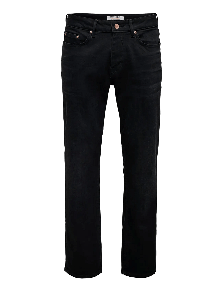 ONLY & SONS - ONSWEFT REG. JAX BLACK 6821 TAI DNM - regular jeans - black denim - 1