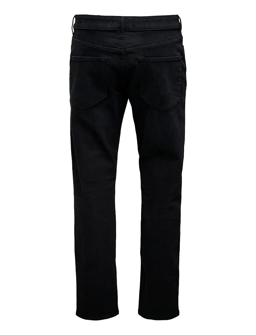 ONLY & SONS - ONSWEFT REG. JAX BLACK 6821 TAI DNM - regular jeans - black denim - 2