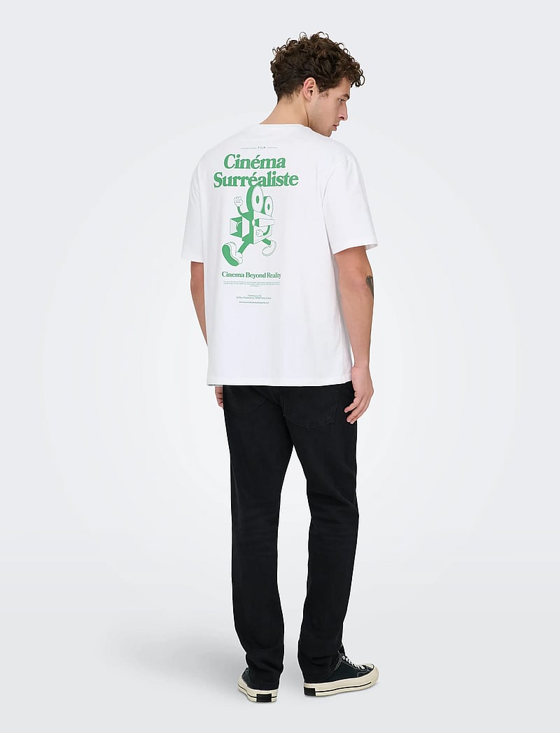 ONLY & SONS - ONSWEFT REG. JAX BLACK 6821 TAI DNM - regular jeans - black denim - 3