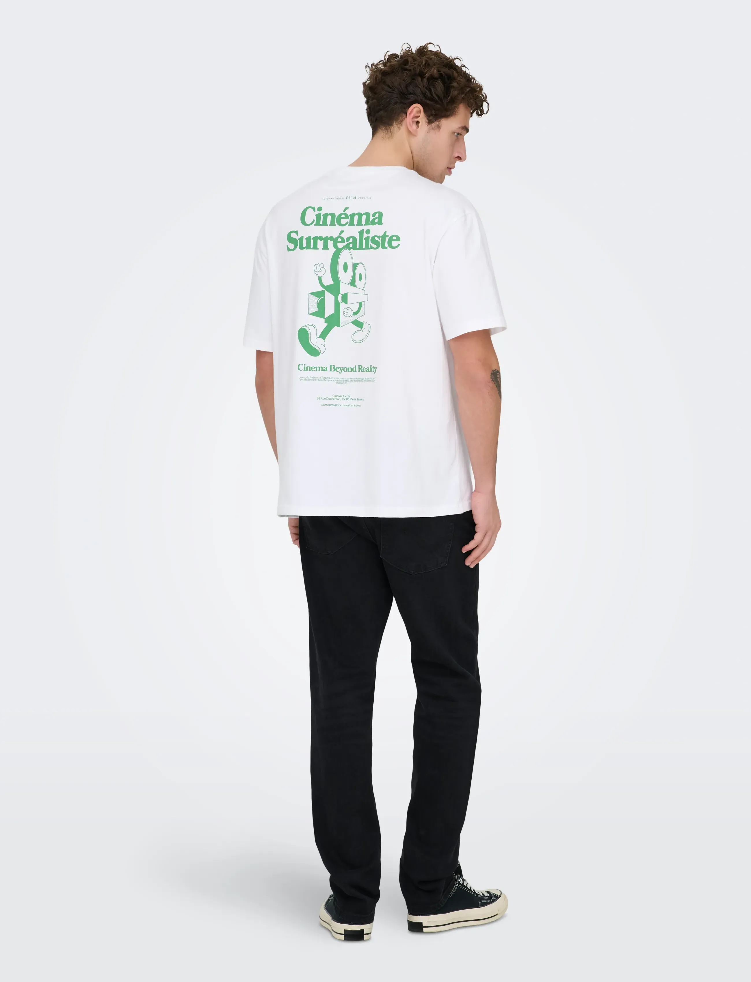 ONLY & SONS - ONSWEFT REG. JAX BLACK 6821 TAI DNM - regular jeans - black denim - 3