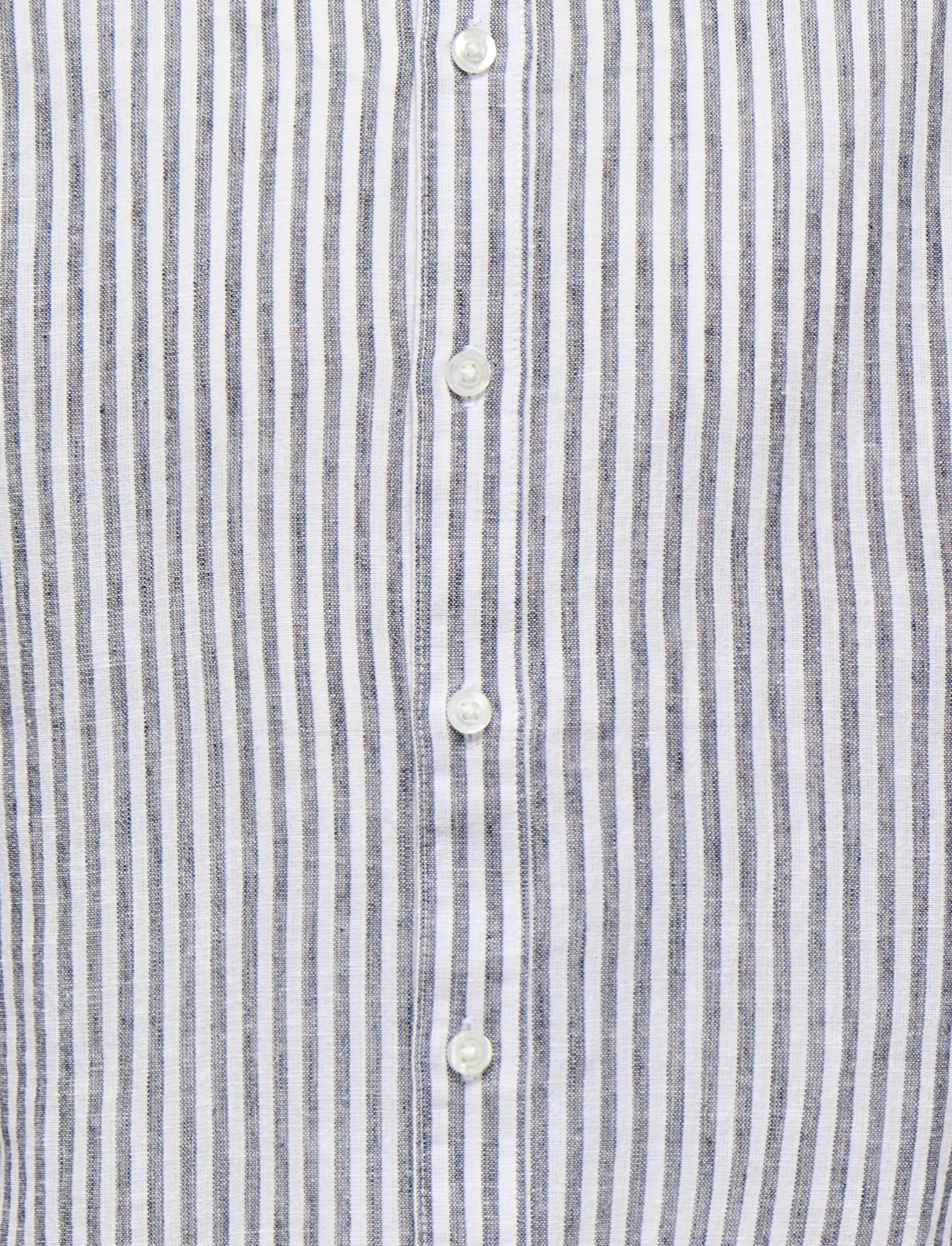 ONLY & SONS - OSJCAIDEN LIFE LS REG STRIPE LIN 660 WVN - langärmlige hemden - dark navy - 2
