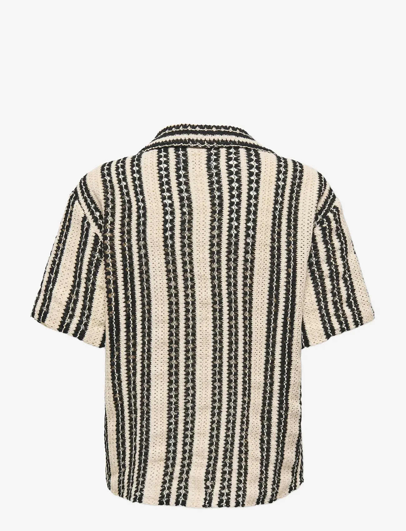 ONLY & SONS - OSJDANI CROCHET SS SHIRT WVN - short-sleeved shirts - cloud dancer - 2