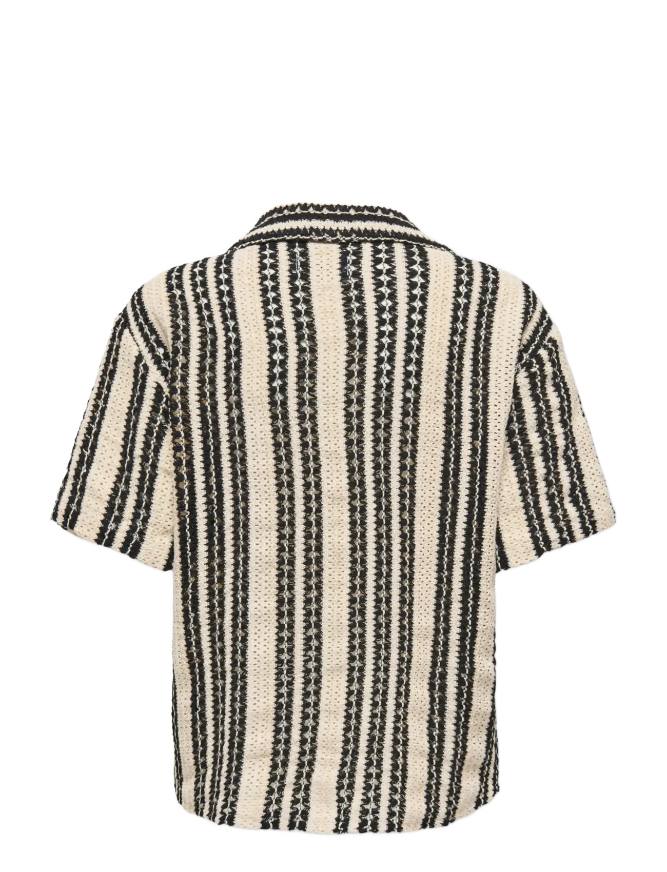 ONLY & SONS - OSJDANI CROCHET SS SHIRT WVN - chemises à manches courtes - cloud dancer - 2