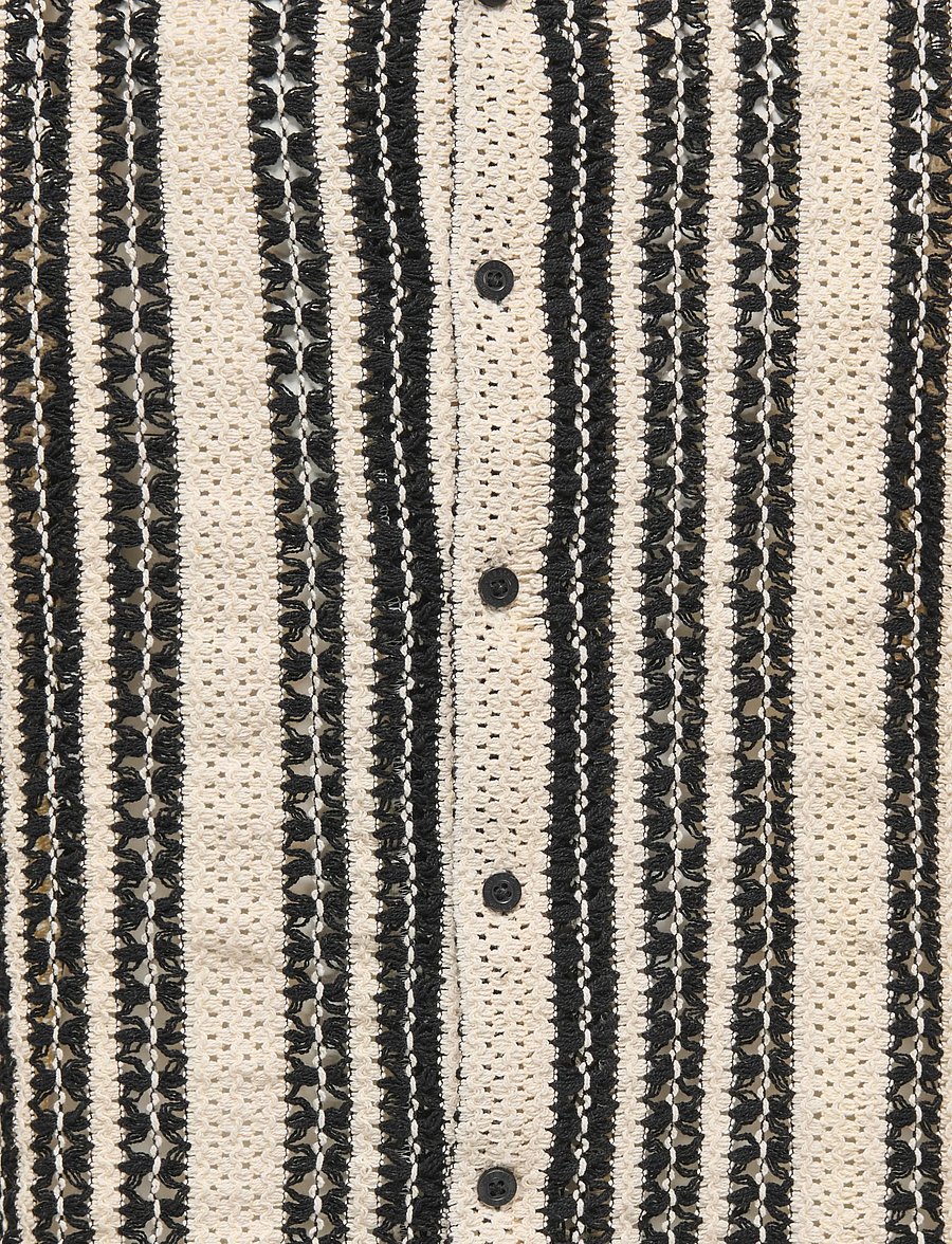 ONLY & SONS - OSJDANI CROCHET SS SHIRT WVN - chemises à manches courtes - cloud dancer - 3