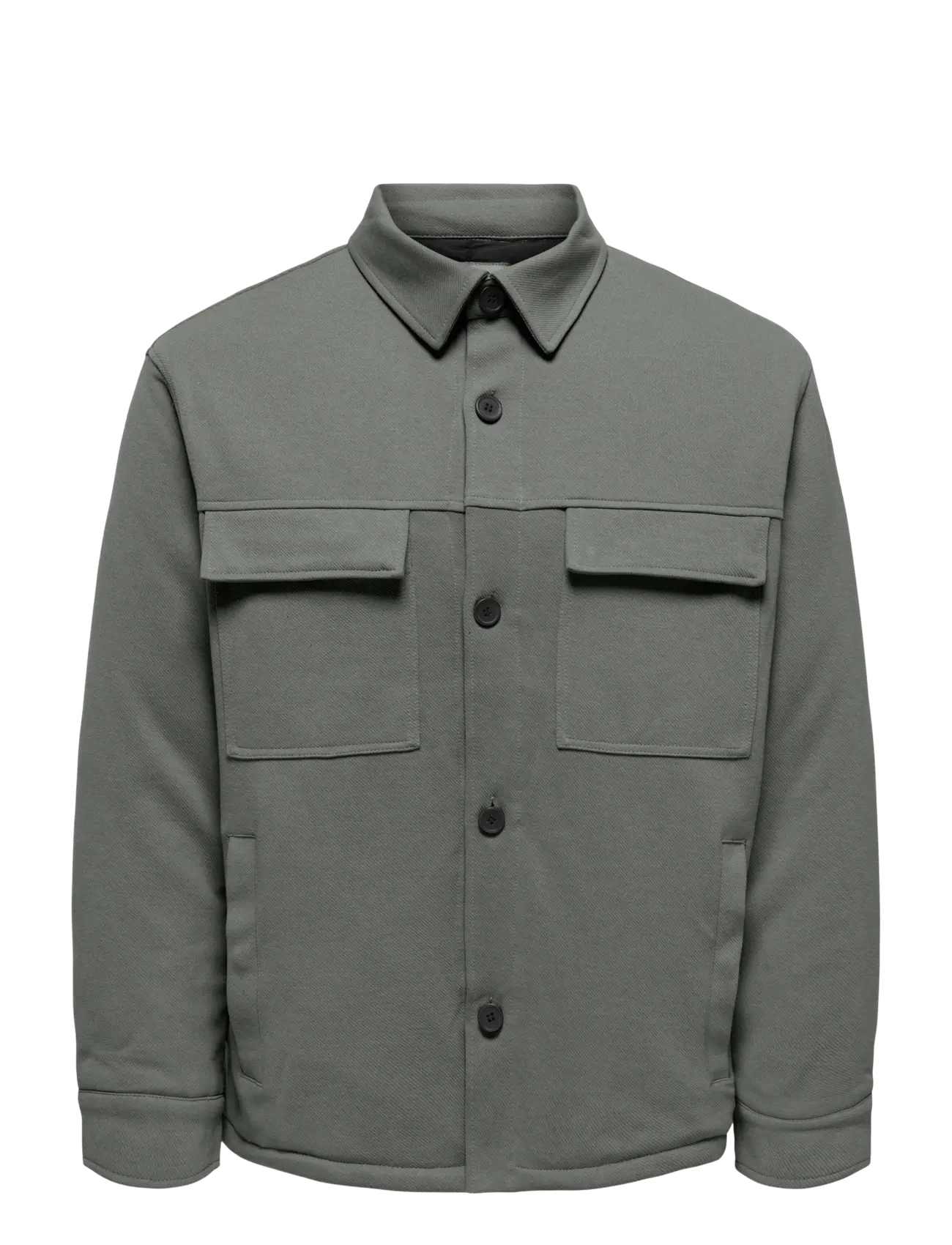 ONLY & SONS Onsnewkodyl Shacket Sweat Grau - L - Herren