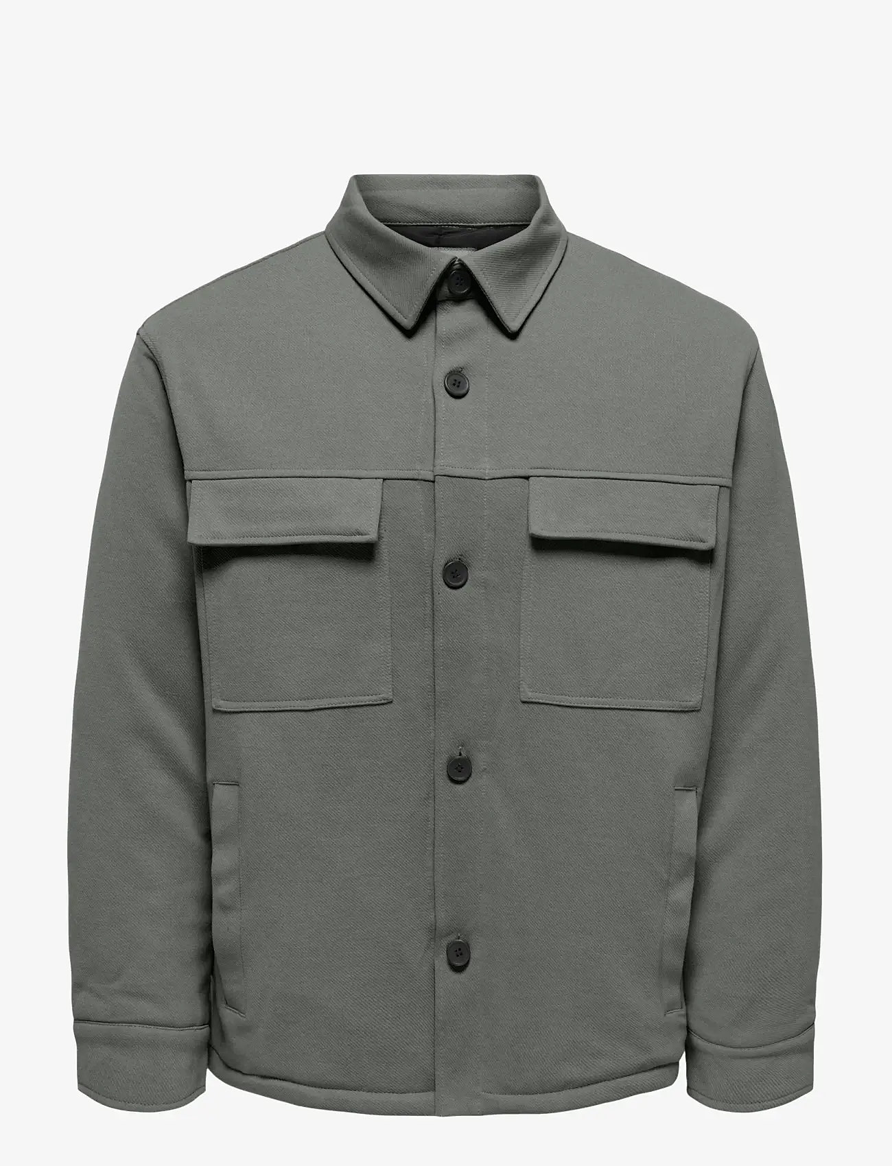 ONLY & SONS - ONSNEWKODYL SHACKET SWEAT - casual skjortor - castor gray - 0