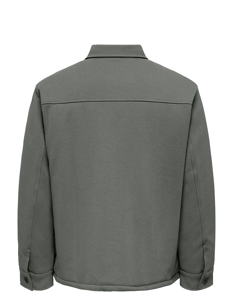 ONLY & SONS - ONSNEWKODYL SHACKET SWEAT - freizeithemden - castor gray - 1