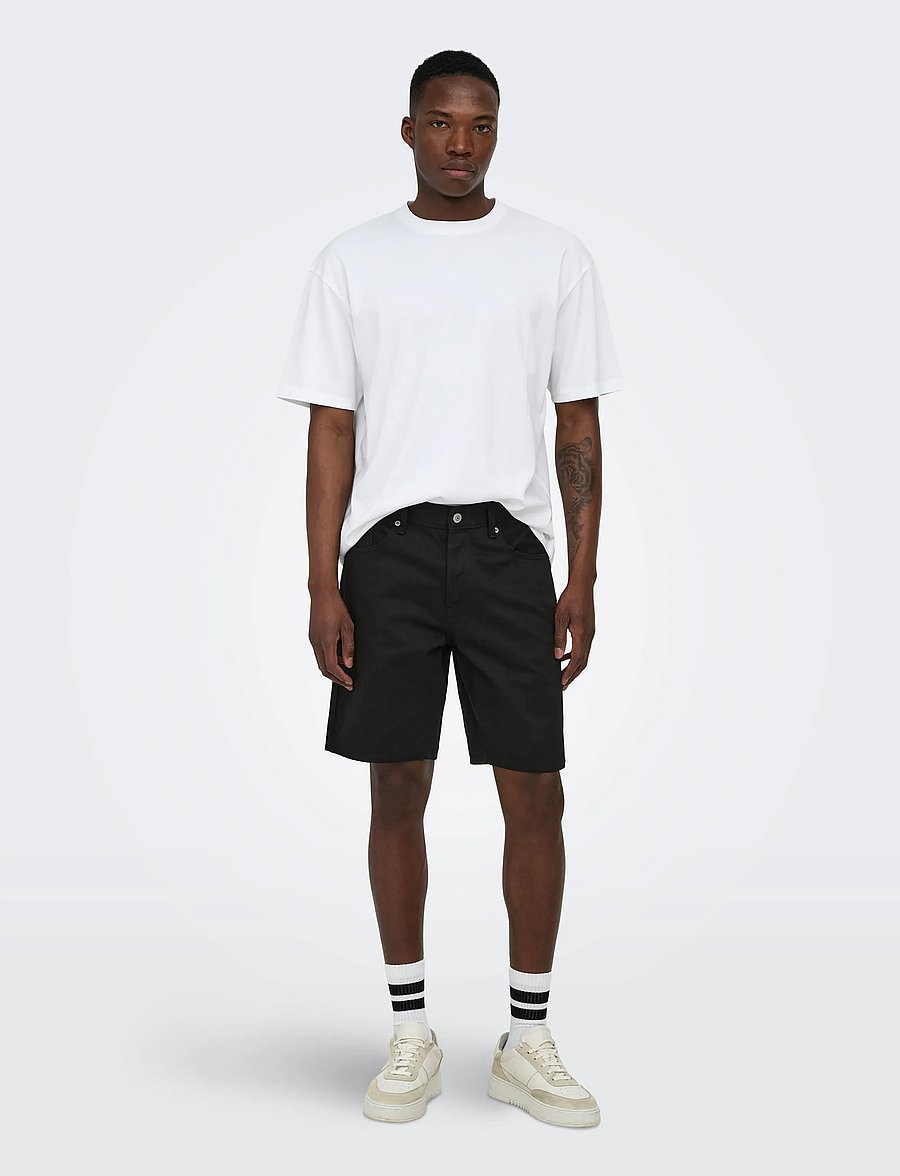 ONLY & SONS - ONSEDGE STAY BD 6992 AZG DNM SHORTS NOOS - jeansshorts - black denim - 4