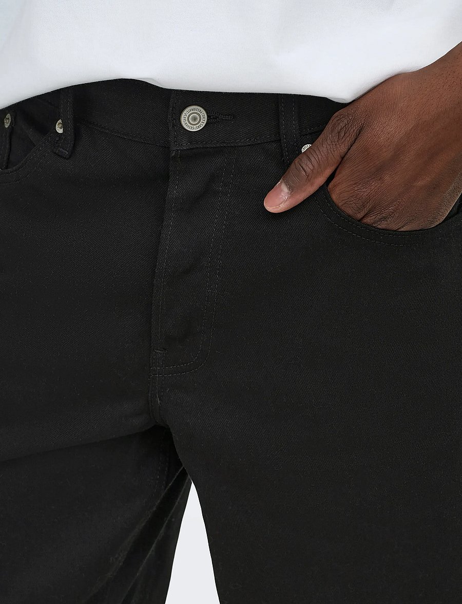 ONLY & SONS - ONSEDGE STAY BD 6992 AZG DNM SHORTS NOOS - jeansshorts - black denim - 5