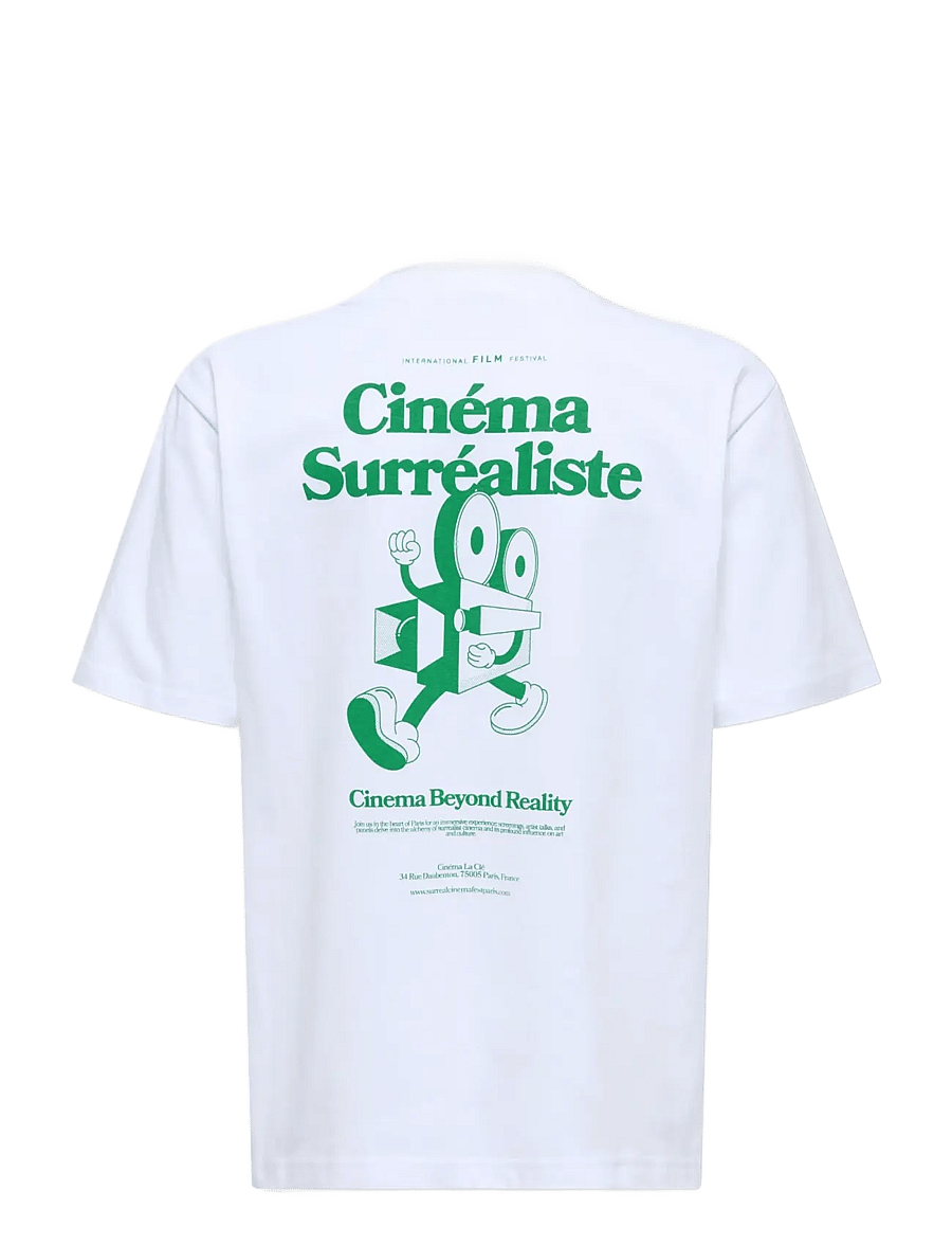 ONLY & SONS - OSJFREDO RLX CINEMA SS TEE VD JRS - kortærmede t-shirts - bright white - 1