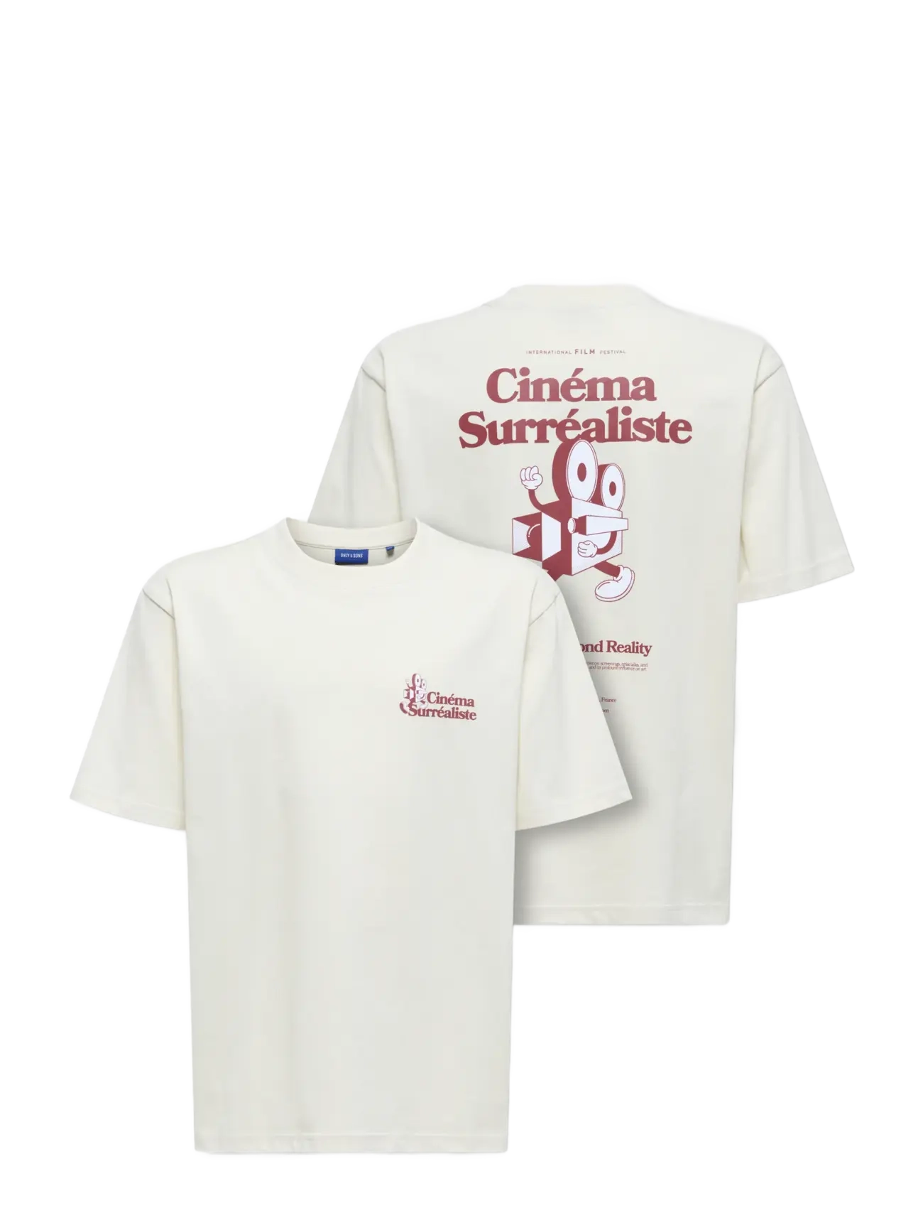 ONLY & SONS - OSJFREDO RLX CINEMA SS TEE VD JRS - kortærmede t-shirts - silver green - 3